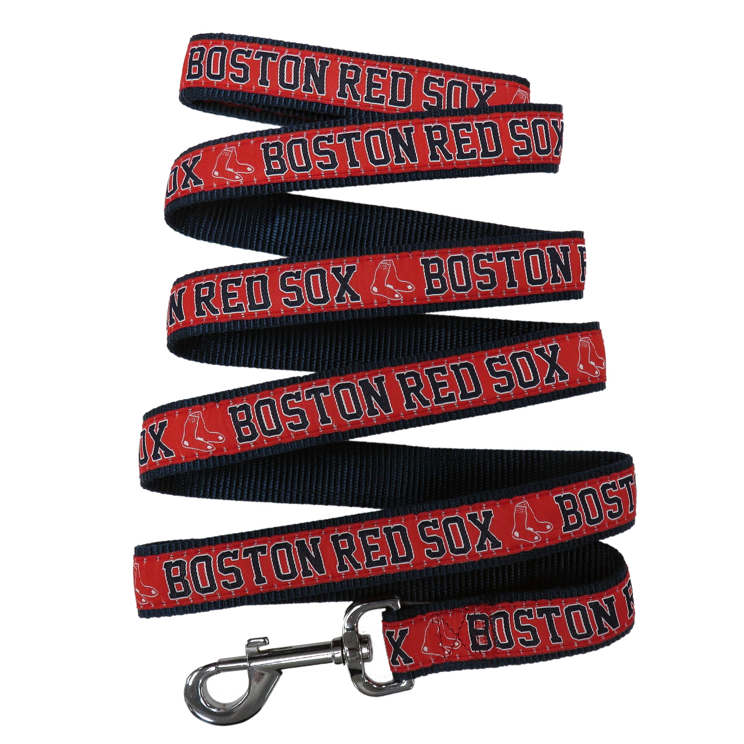 Mlb Pet Leash, Large, Boston Red Sox Dog Leash, Baseball Team Leash For Dogs & Cats. A Shiny & Colorful Dog & Cat Leash With Emboridered Team Name/Logo Licensed By The Mlb