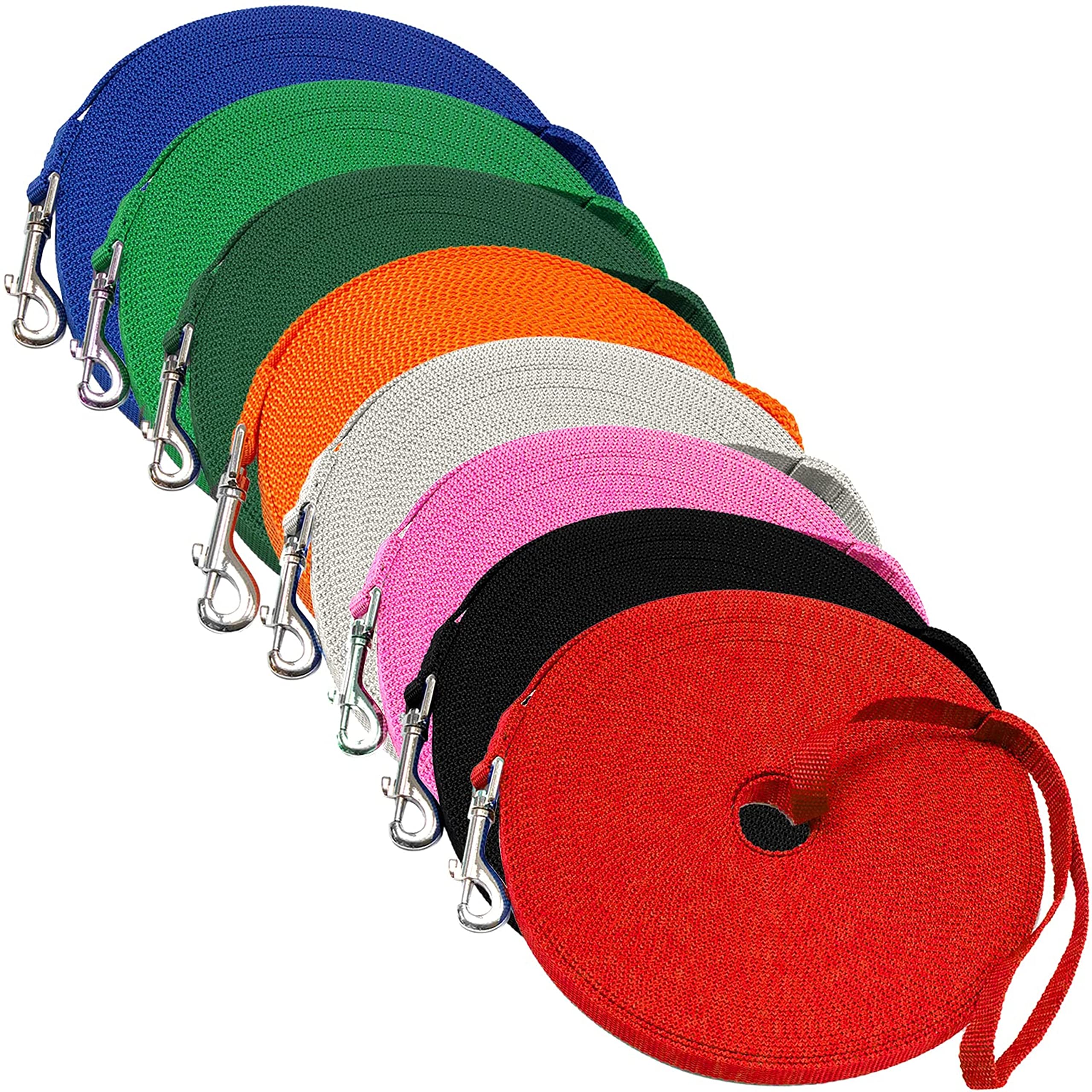 Long Dog Puppy Obedience Recall Training Agility Lead, Leash - RED, 30 Foot - by, Downtown Pet Supply