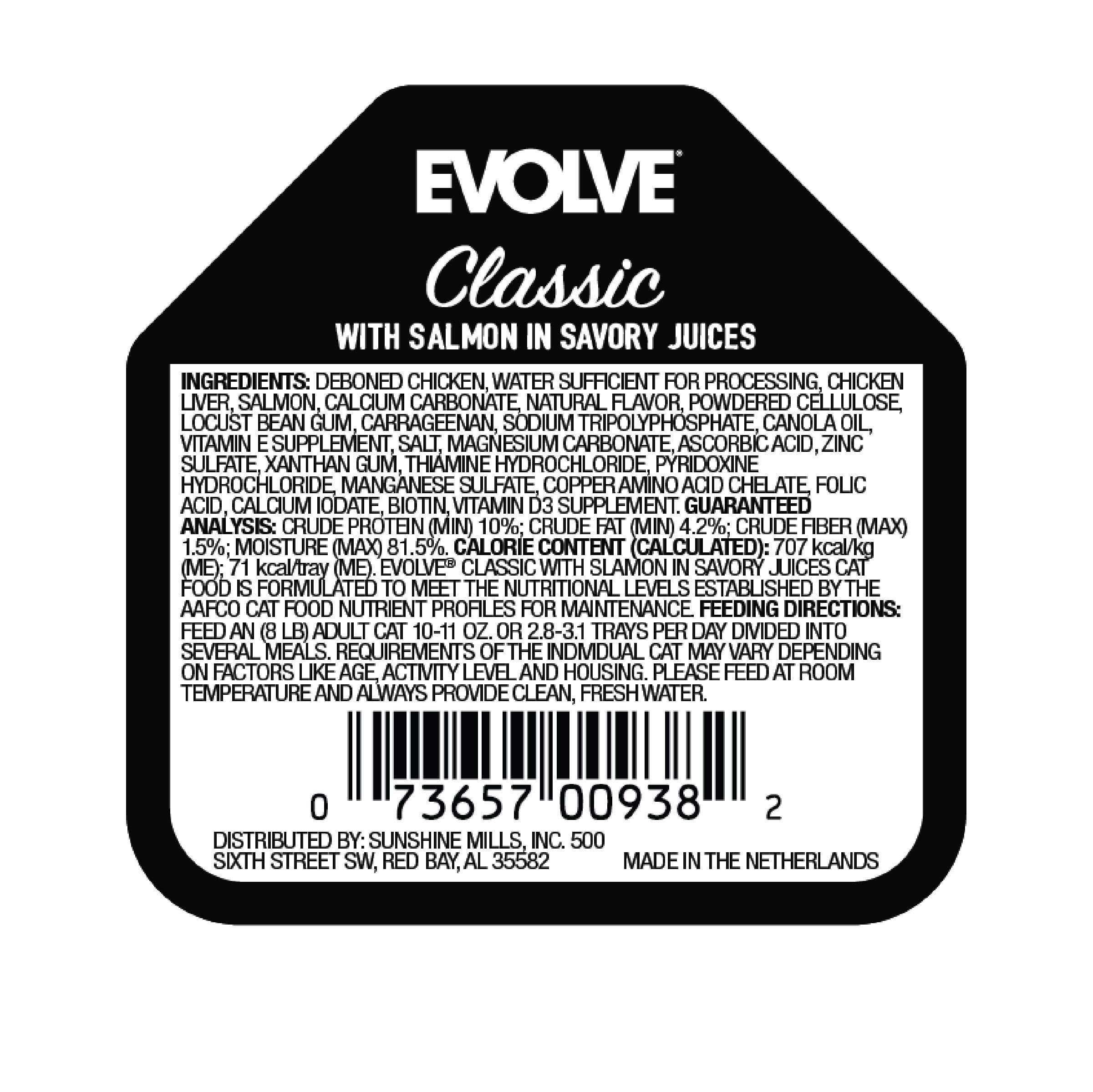 Evolve Classic Crafted Meals Salmon Recipe Cat Food (Pack of 15)