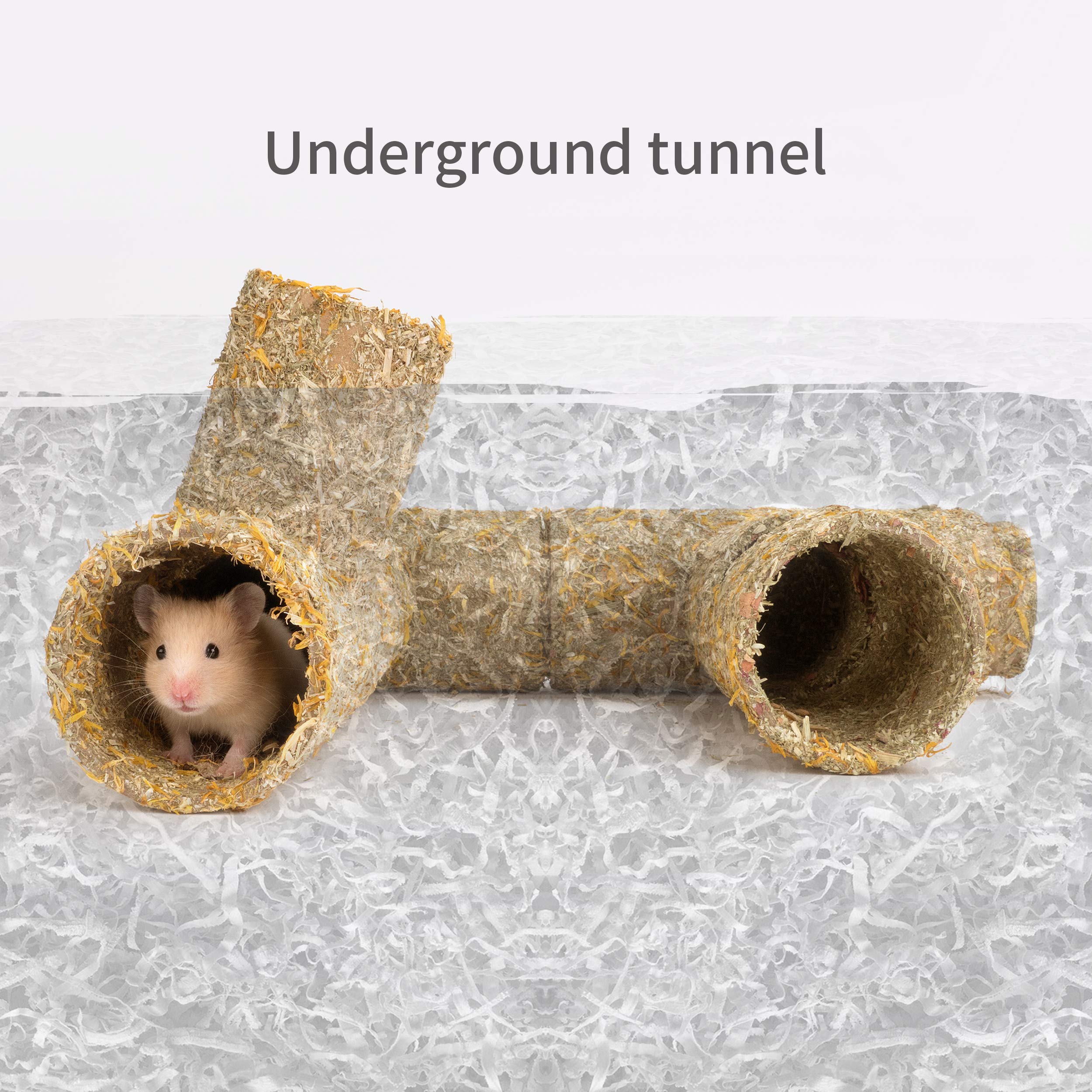 Niteangel Creative & Composable Hamster Tunnel - Diy & Build Unique Tube Burrow As Hideout For Small Sized Animals Like Hamsters Mouse Gerbils Mice (Corner)