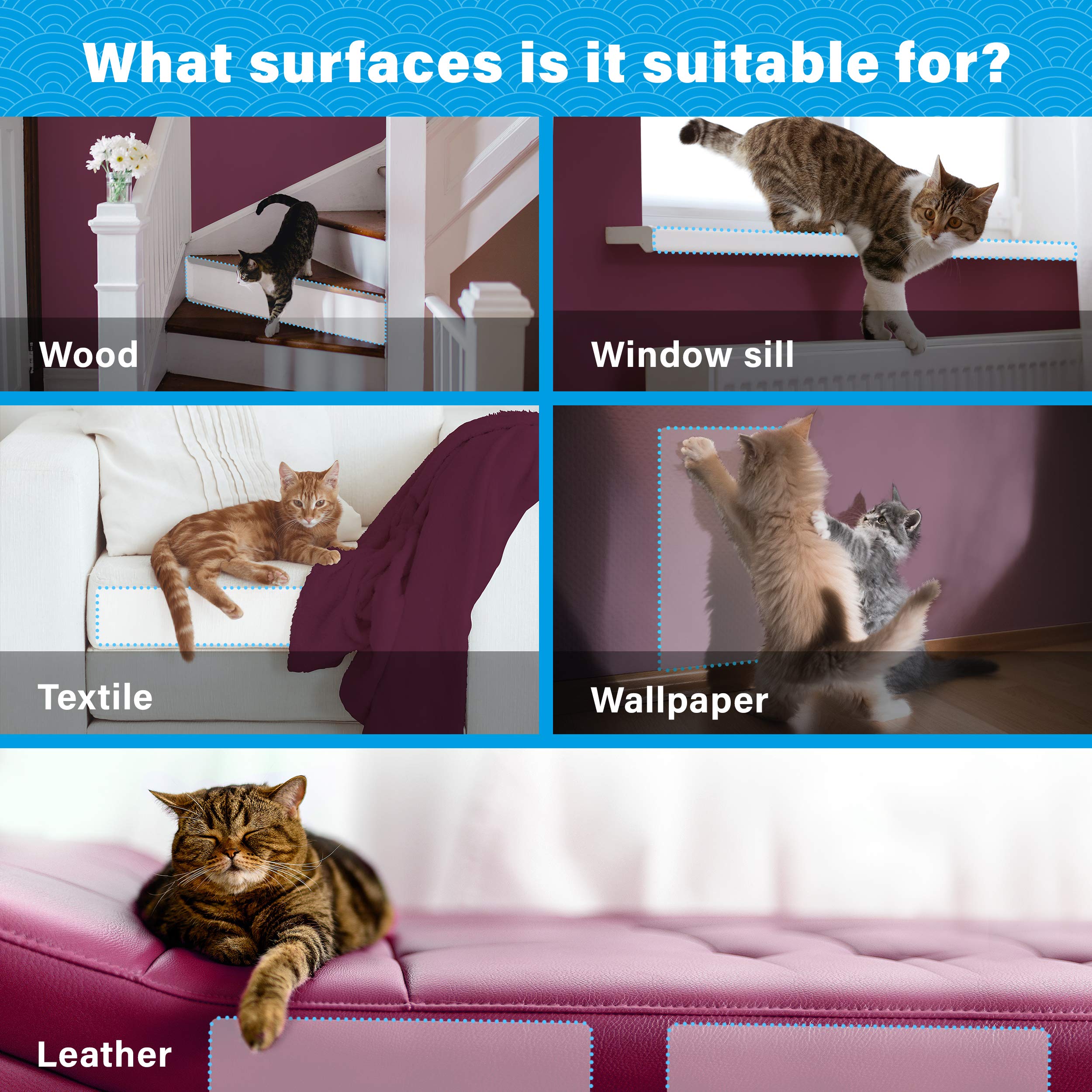 Cat Anti Scratch Furniture Protector - Couch Scratch Protector From Cats - Furniture Protection From Cat Scratching (10Xl)