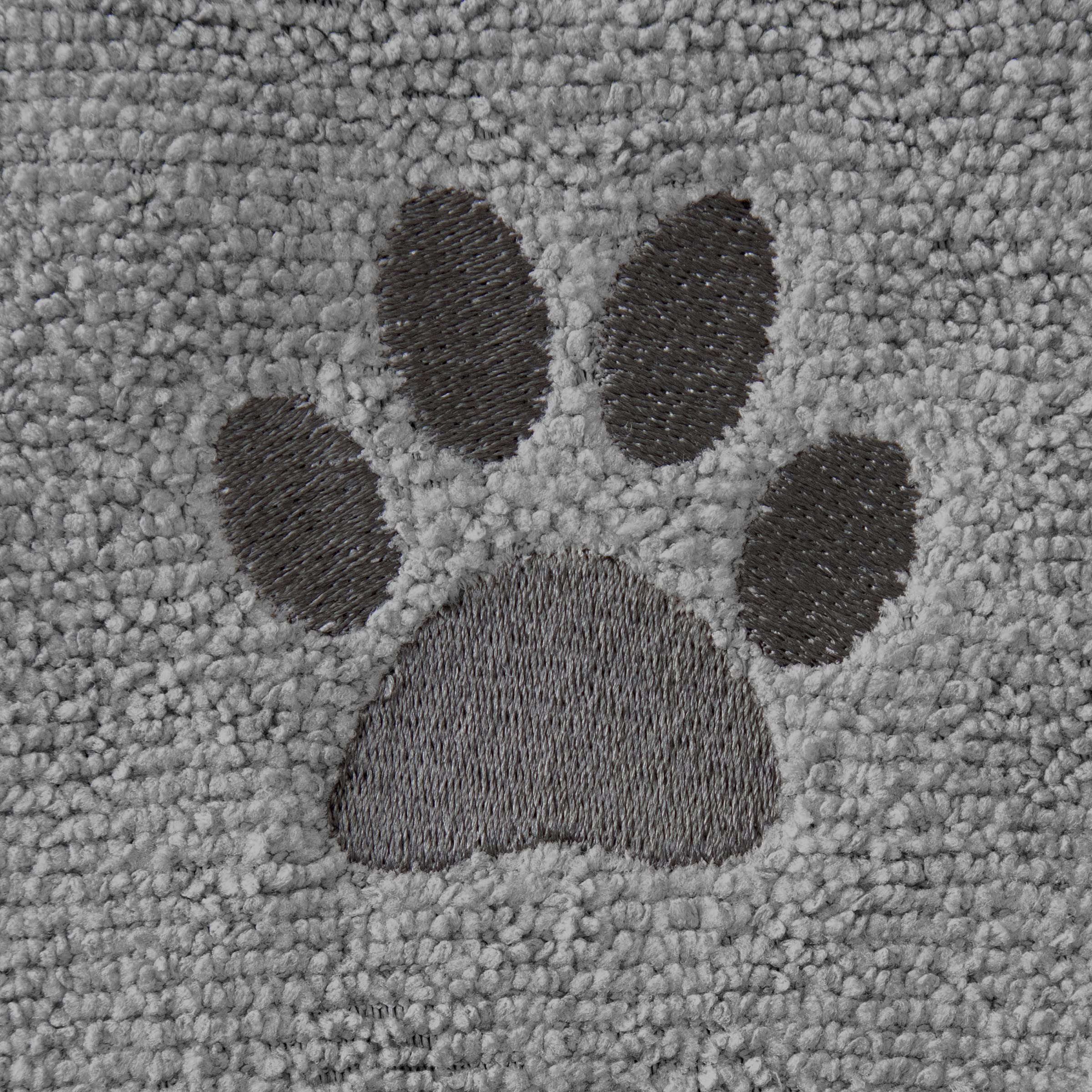 Ritz Premium Embroidered Microfiber Pet Towel (3-Pack), 18' X 28', Highly Absorbent, Fast-Drying, Long-Lasting, Super Soft 80% Polyester And 20% Polyamide Pet Cloth, Grey