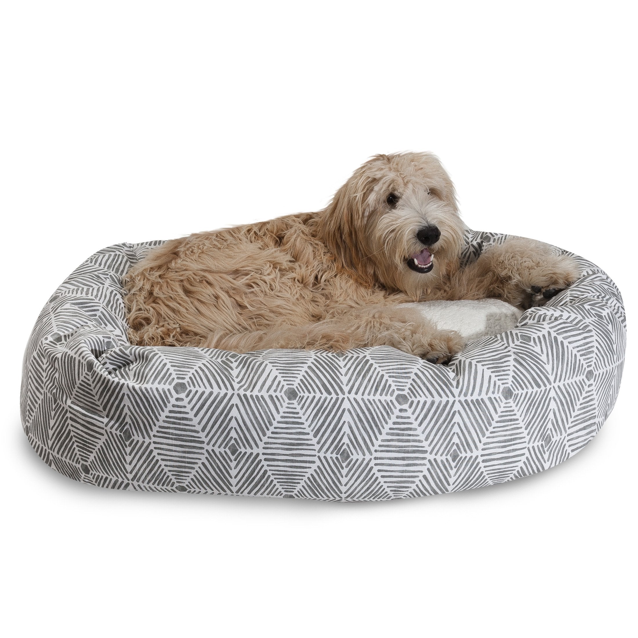Majestic Pet 40'' Charlie Gray Sherpa Bagel Bed
