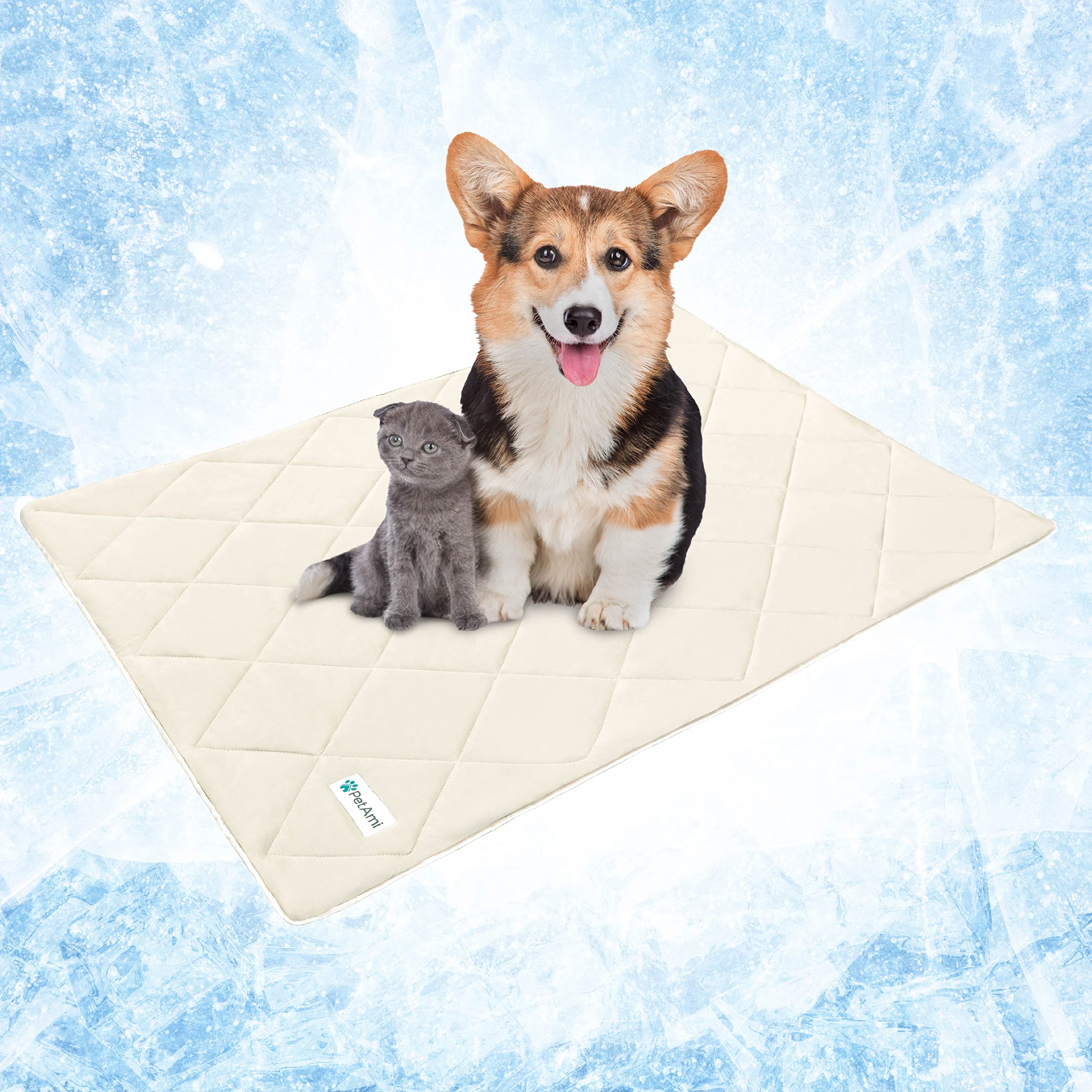 Petami Premium Cooling Dog Blanket | Lightweight Fluffy Pet Throw Blanket Bed Cover For Dogs, Cat, Puppies | Pet Blanket Furniture Protector Couch Sofa | Reversible Fuzzy Cozy | 29X40, Beige Latte