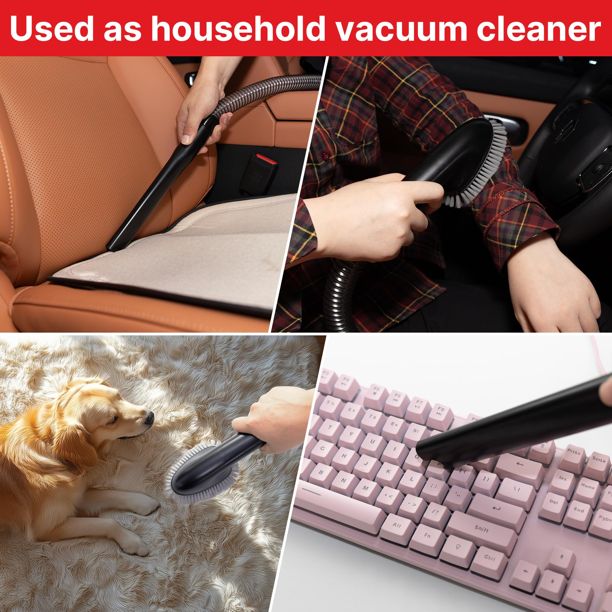 Shop-Vac 4-in-1 Pet Grooming & Vacuum, Dog Grooming Vacuum for Shedding, Professional Clippers, Brushes & Crevice Tool, 10,000Pa