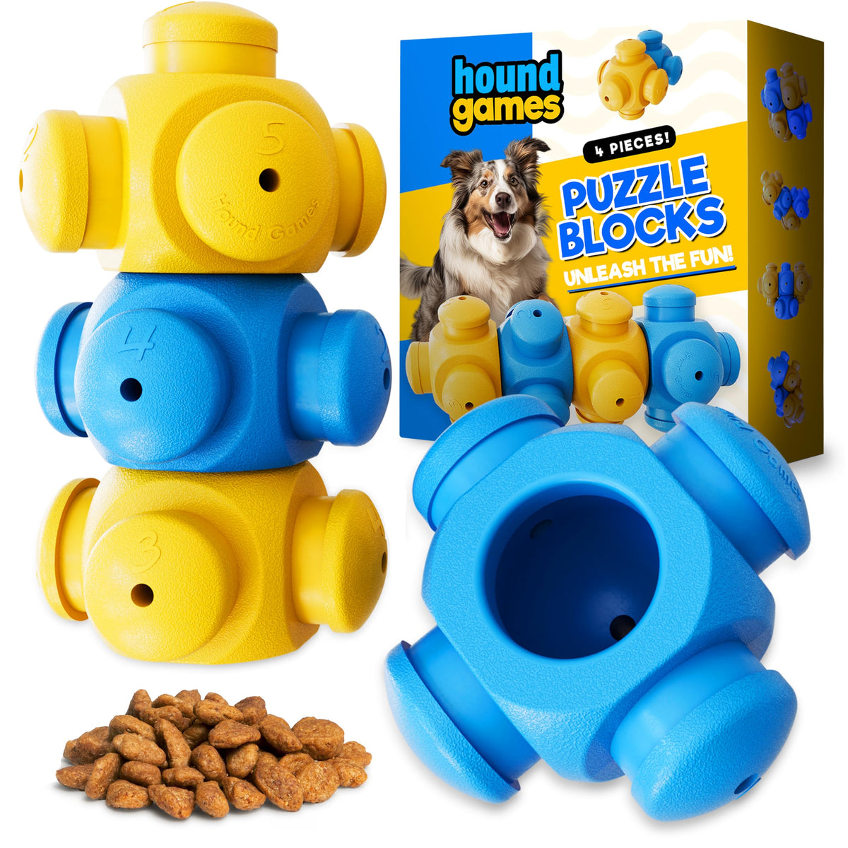 Houndgames Dog Puzzle Toys For Smart Dogs, Boredom Busters, Mentally Stimulating, Hard Puzzle, Toys To Keep Them Busy, Dog Games