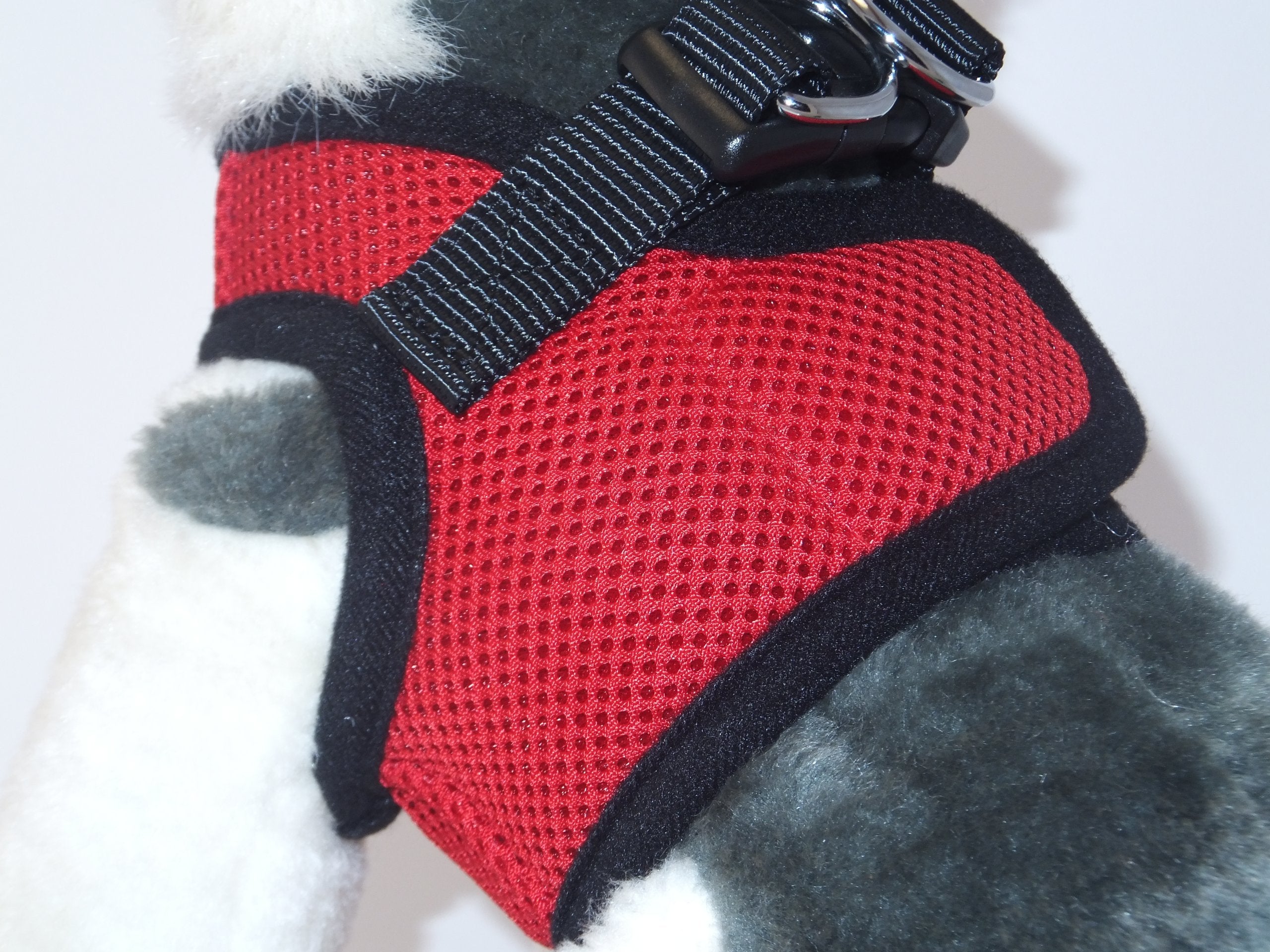 Snazzi Pet Soft Mesh Comfy Step In Dog Vest Harness Tiny Xs Small Dogs 2-16 Lbs Teacup Mini Toy Puppy (Red, Xs 9.5'-11.5' 2-4 Lbs)