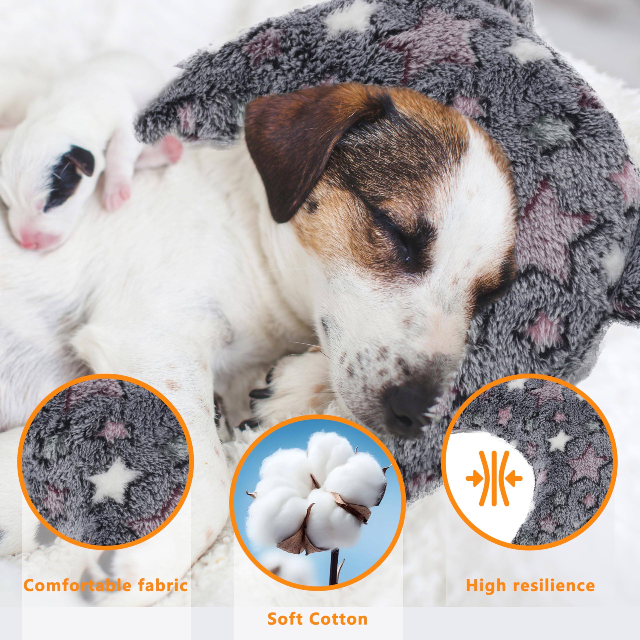 Maiiu Pet Calming Pillow For Dogs, Soft U-Shaped Pillow, Joint Relief, Sleep Comfortably, Suit For Small, Medium, Large Dogs, Fl