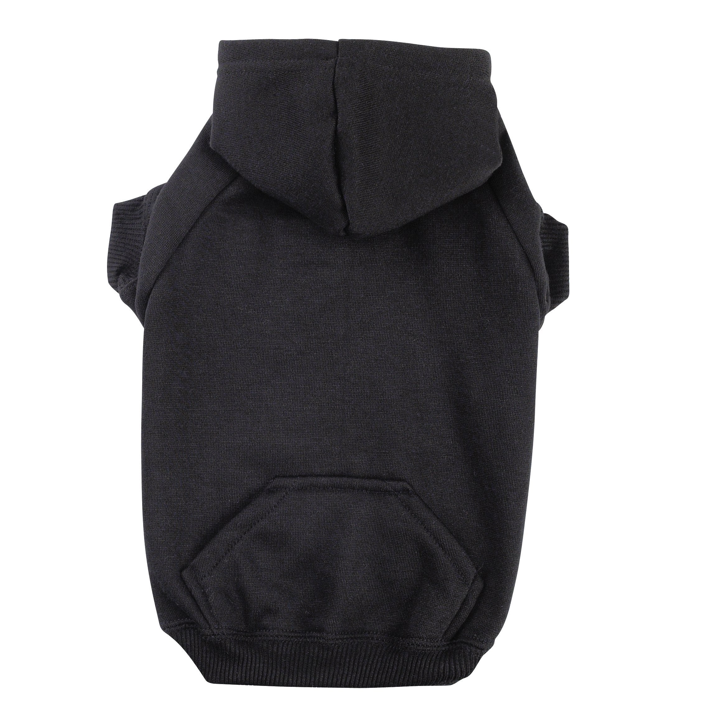 Zack & Zoey Basic Hoodie For Dogs, 12' Small, Jet Black