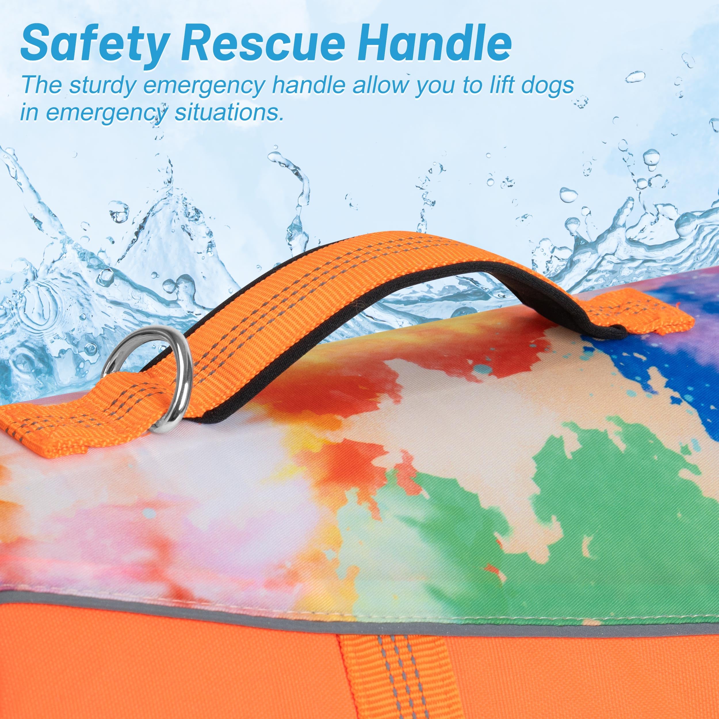 Cyeollo Dog Life Jacket Ripstop Dog Life Vest, Pet Safety Vest With Rescue Hadle For Swimming Boating, Reflective Lifejackets Wi