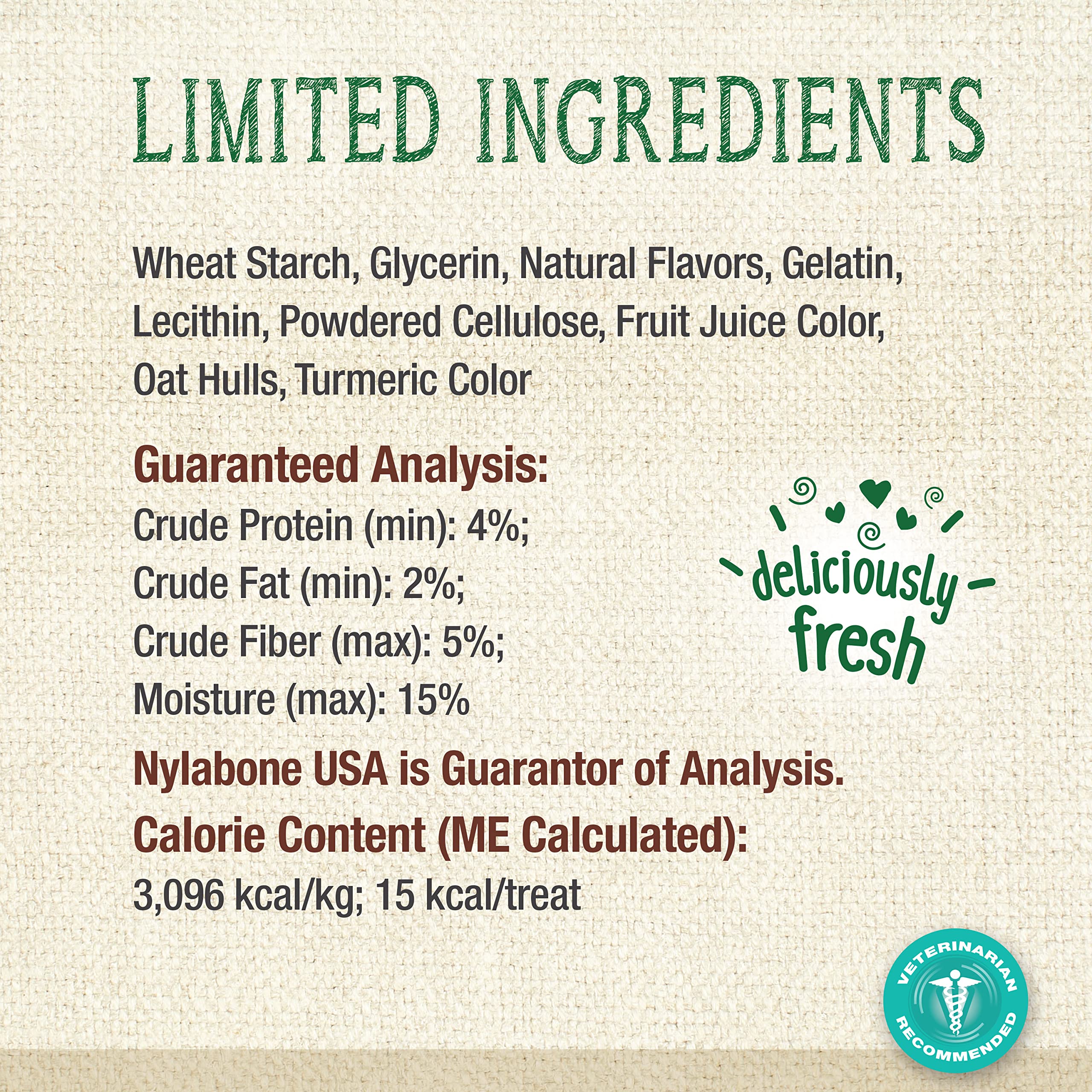 Nylabone Nutri Dent Natural Dental Fresh Breath Flavored Chew Treats Mini (78 Count)