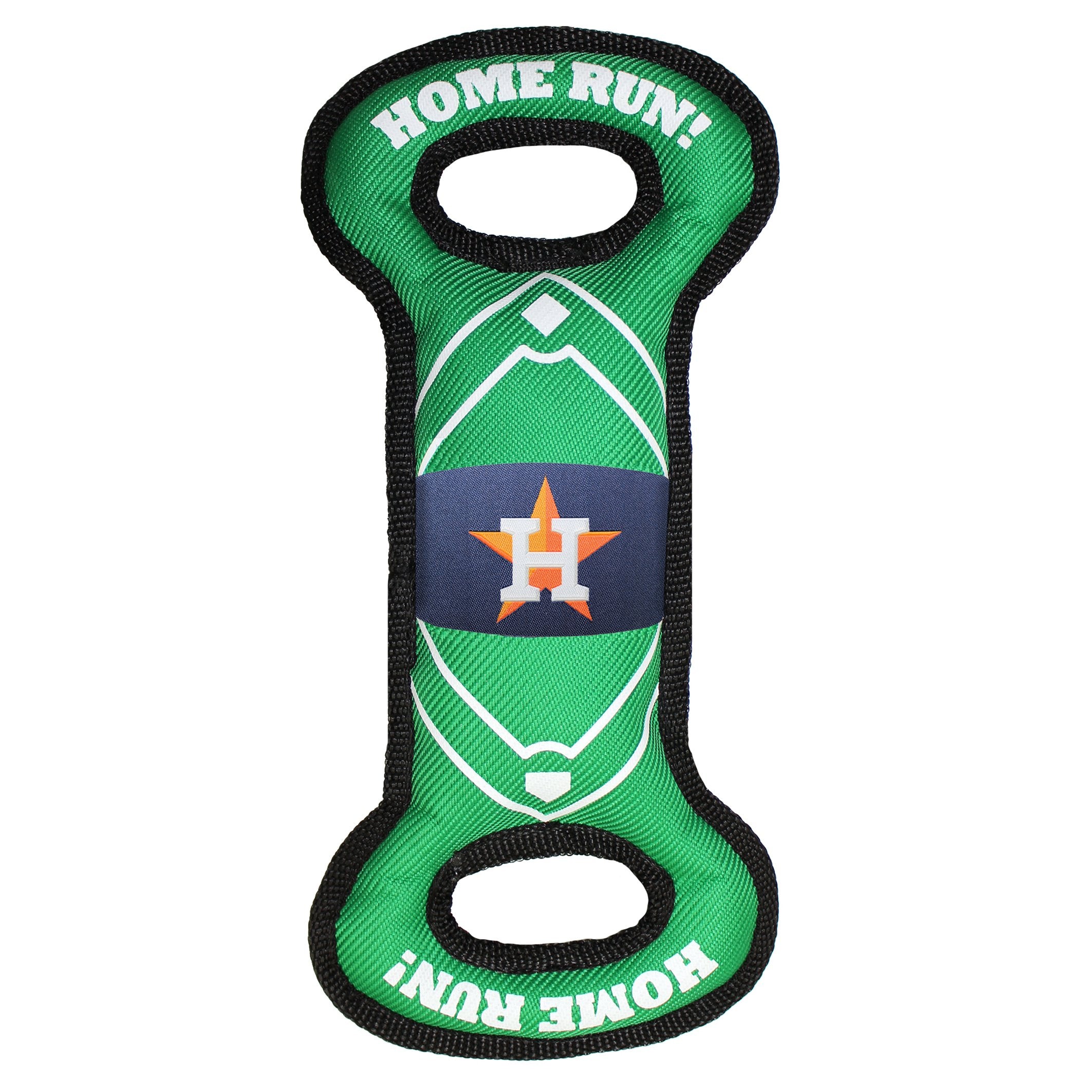 Mlb Houston Astros Baseball Field Dog Toy With Double Rim Stitching & Inner Squeaker