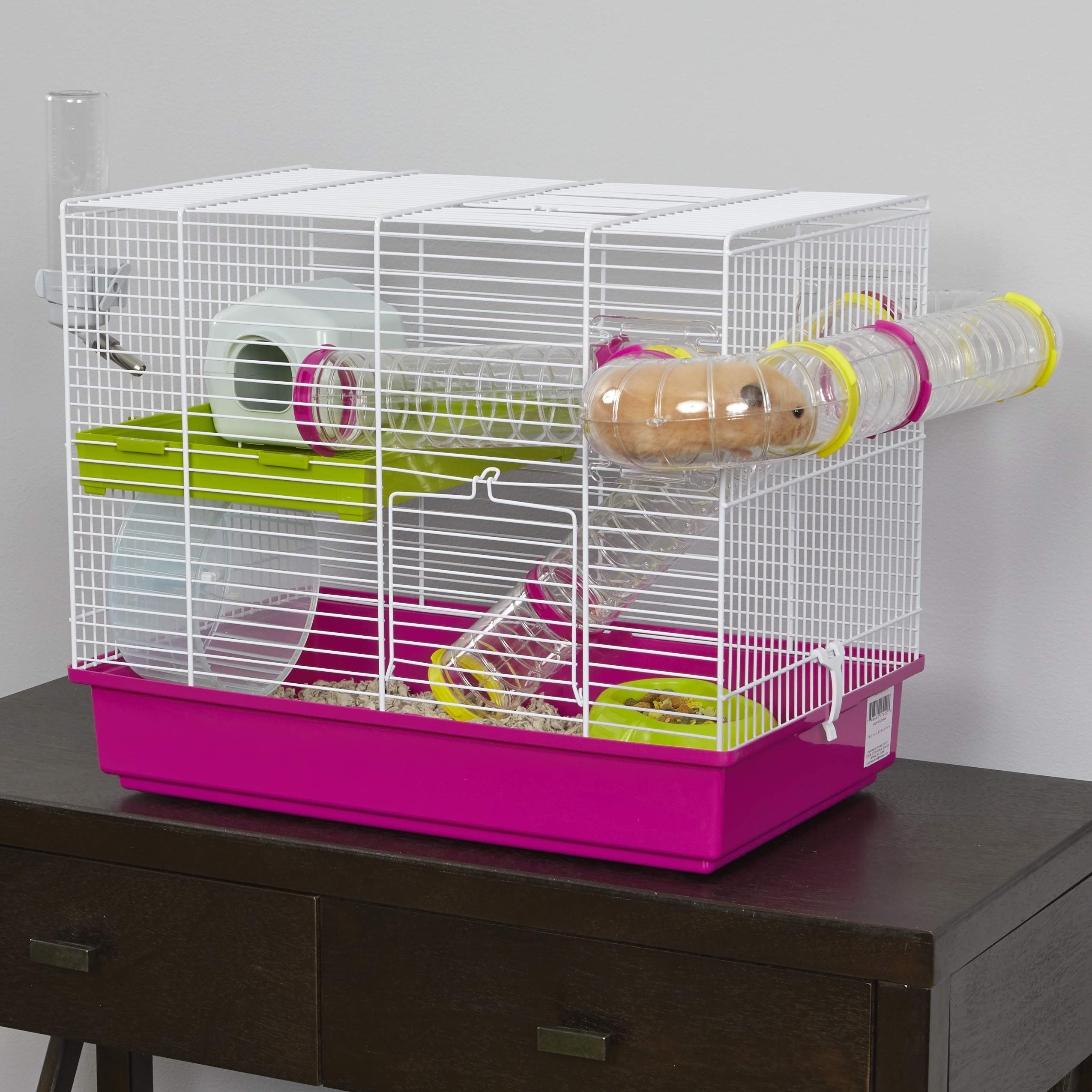 Ferplast Laura Small Hamster Cage | Fun & Interactive Cage Measures 18.11L X 11.61W X 14.8H & Includes All Accessories