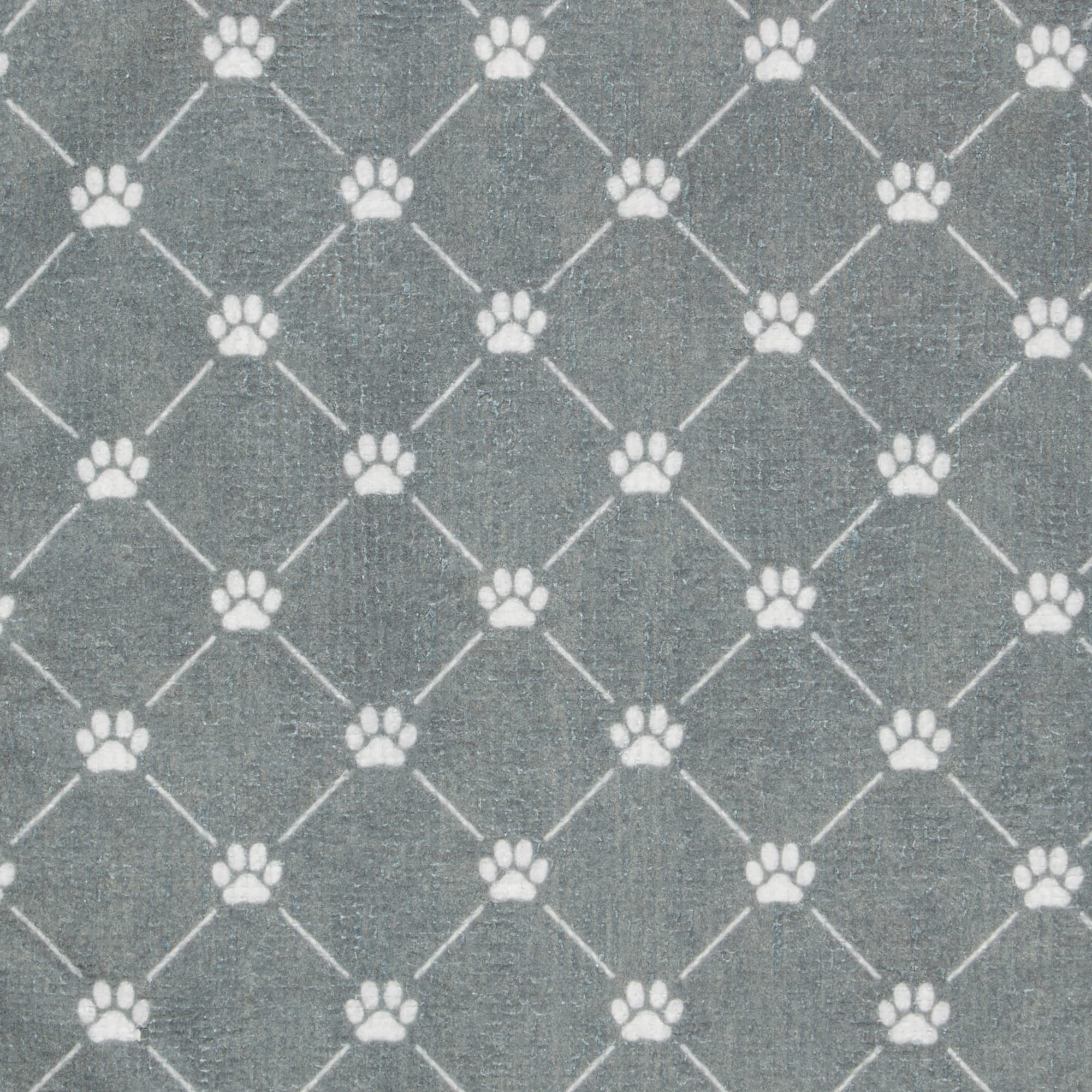 Bone Dry Pet Grooming Towel Collection Absorbent Microfiber X-Large, 41x23.5&quot;, Trellis Gray
