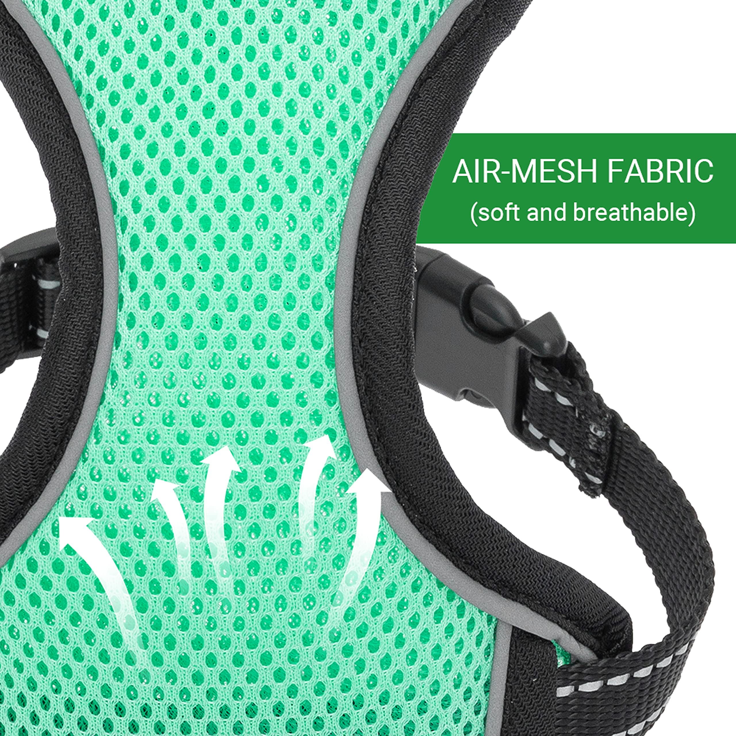 Cat Harness And Leash Set For Walking Escape Proof - Reflective Adjustable Cat Vest Harness For Small To Large Cat Puppy - Cute