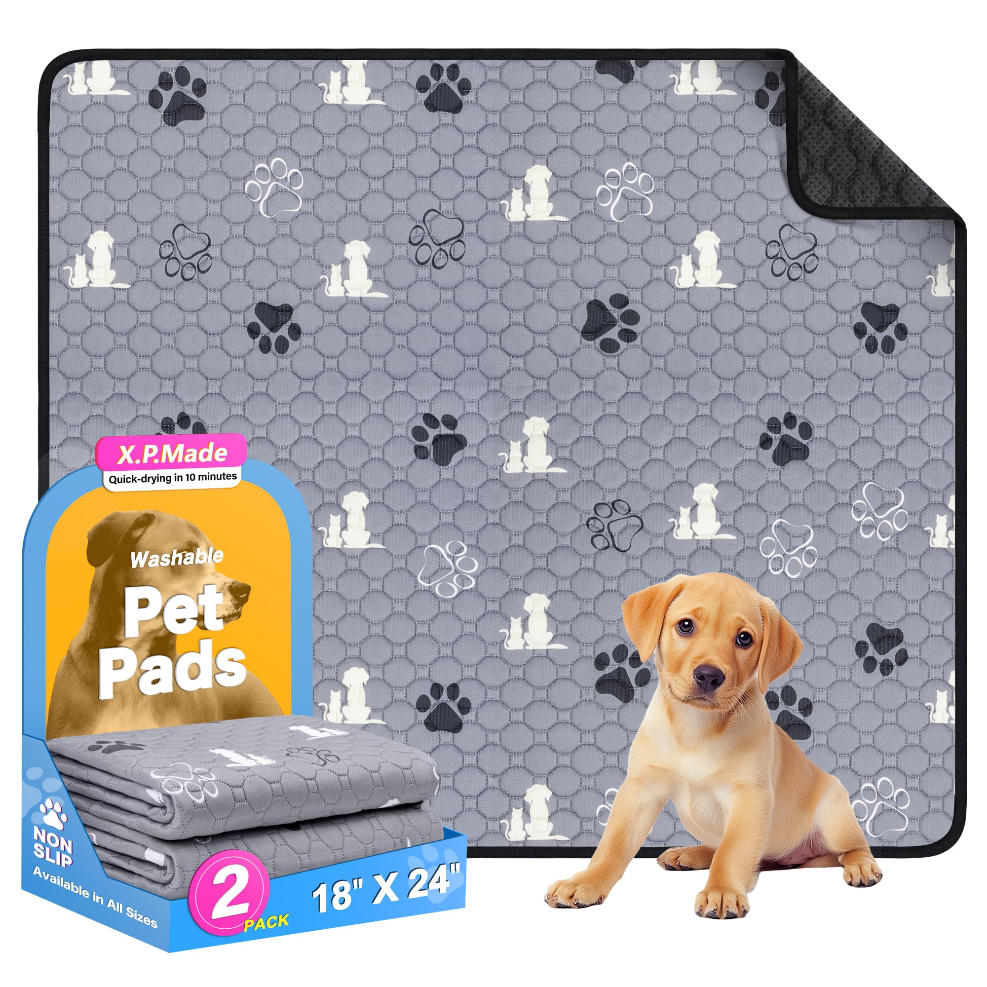 Washable Pee Pads For Dogs 65''X48'', Extra Large Reusable Puppy Pads, Waterproof Pet Pee Pads For Dog Potty Training, Extra Lar