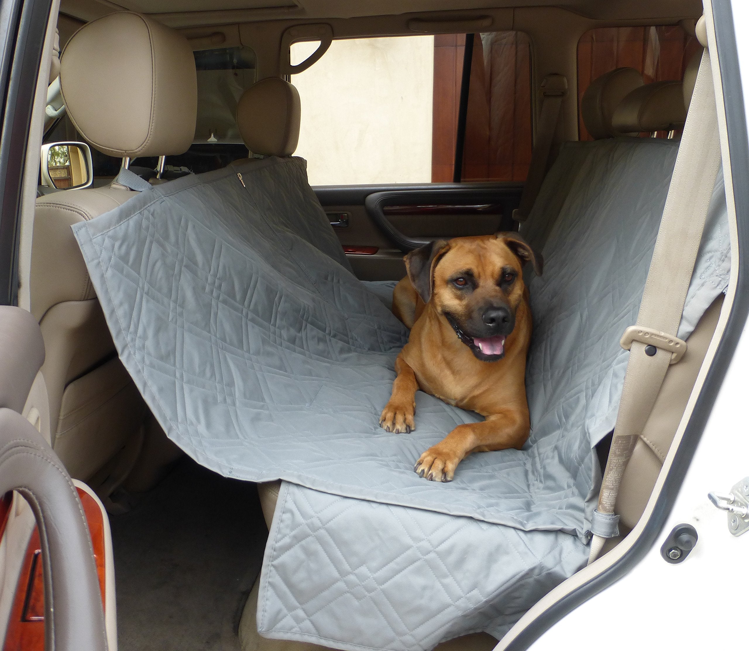 Formosa Covers Deluxe Dog Car Seat Hammock Quilted Cover with Non-Slip Backing Best for Cars Trucks and SUVs Make Travel with Yo