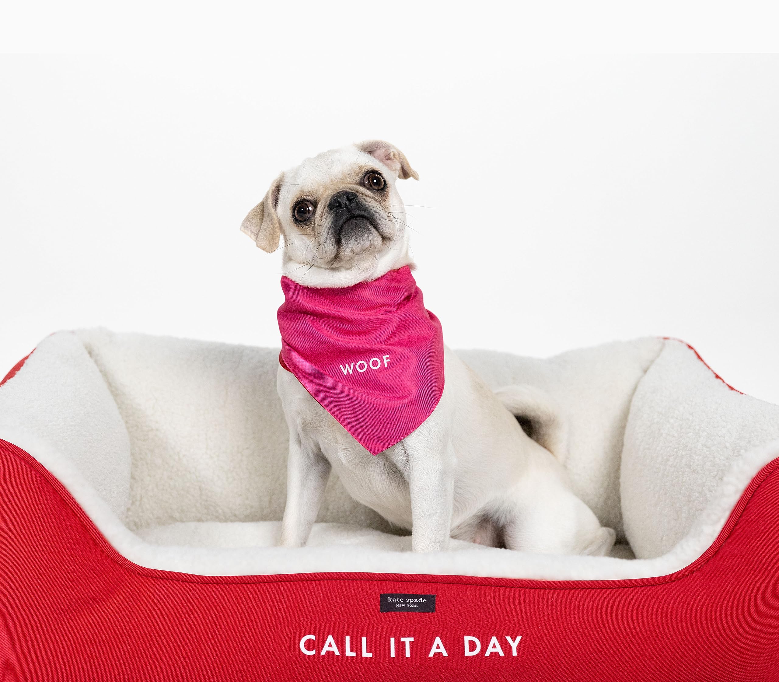 Kate Spade New York Pet Bandana For Boy Or Girl Dogs, Lightweight Bandana For Dog, Cute Dog Scarf For Small Or Medium Pets, Red