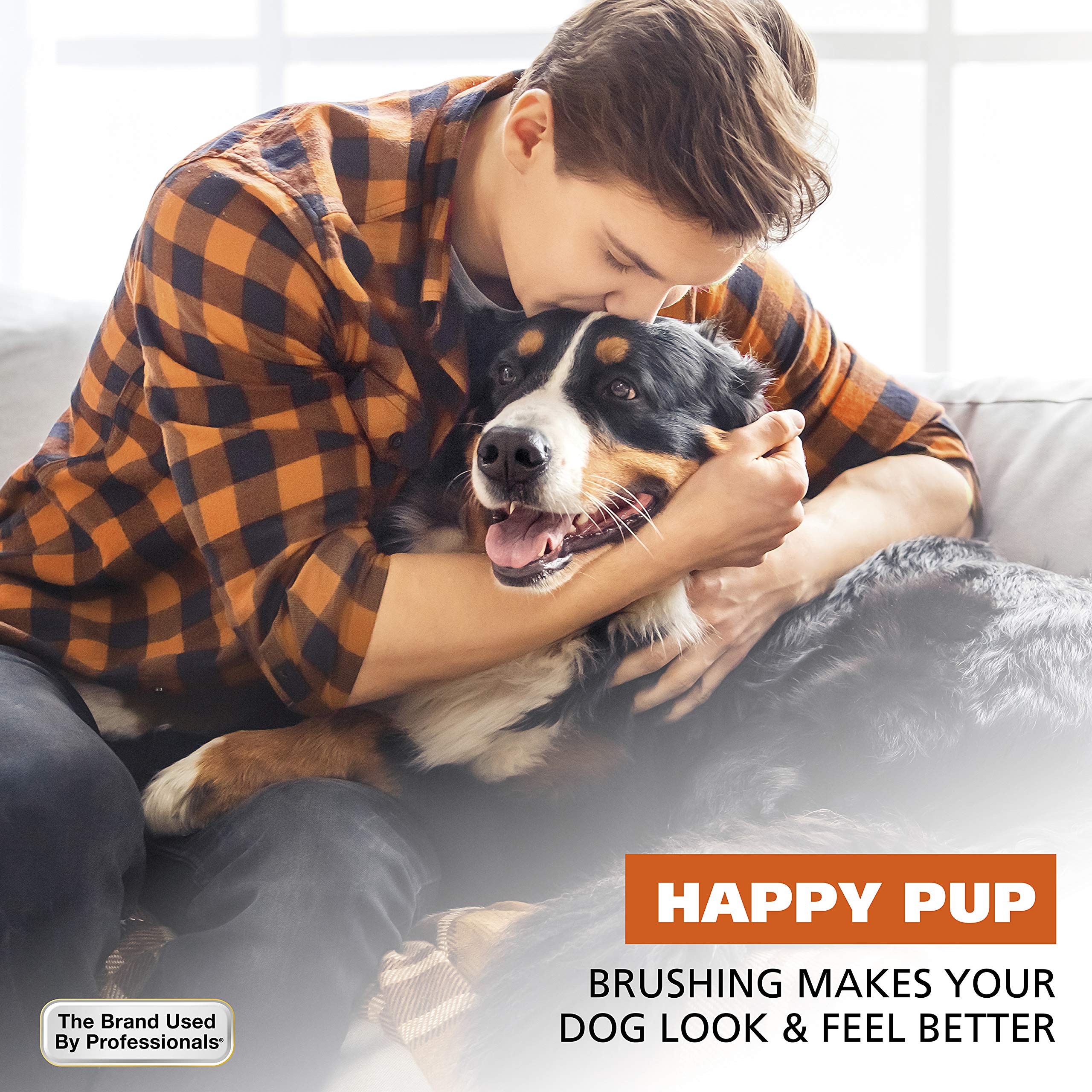 Wahl Double Sided Dog Shedding Blade With No-Slip Grip - Coarse And Fine Teeth For Long, Short, & Double Coats - Model 858408