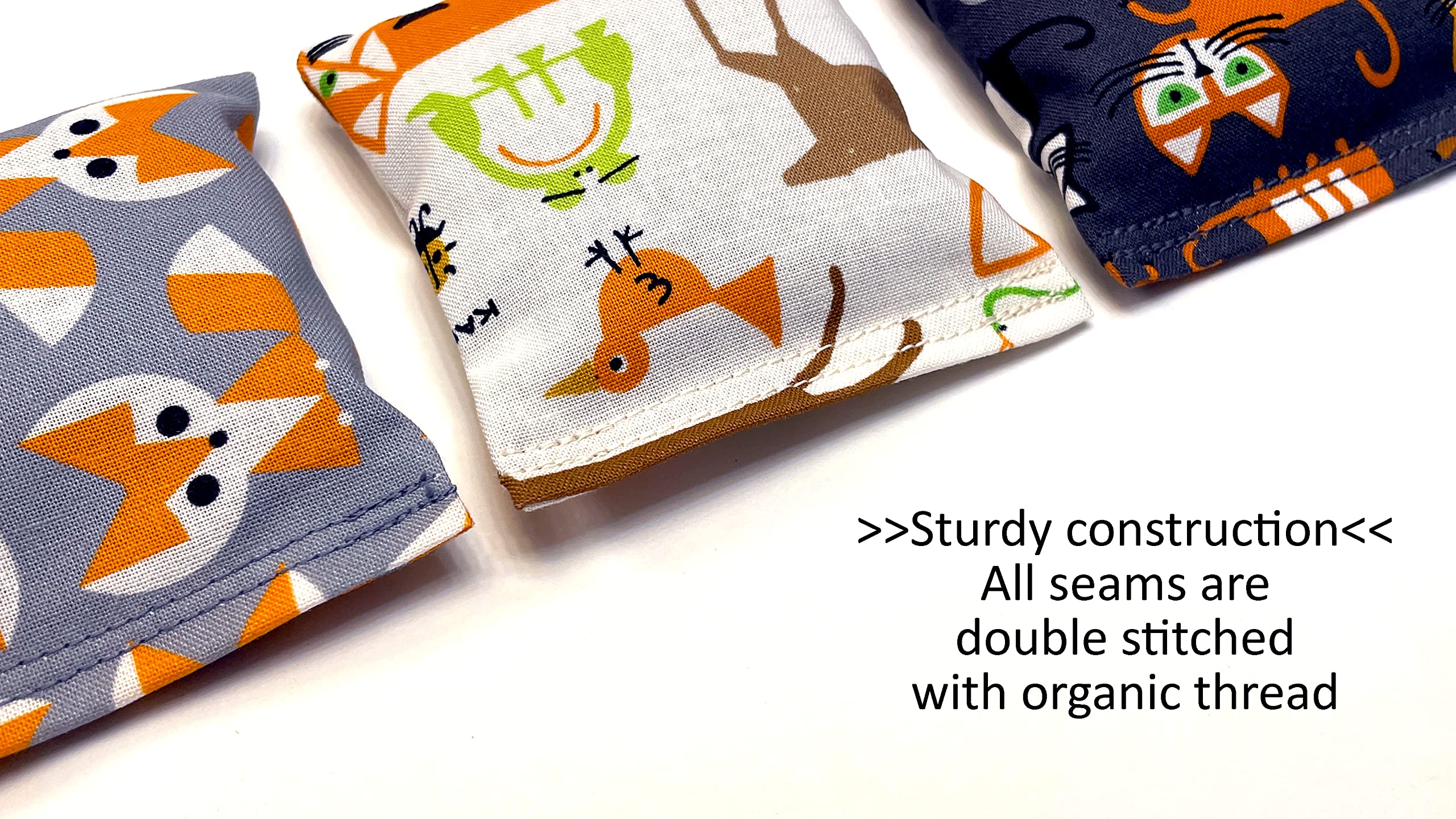 Organic Catnip Toys, Made With Gots Certified Organic Fabric, Organic Catnip, Organic Thread, One Package Of 3 Toys, Handmade In