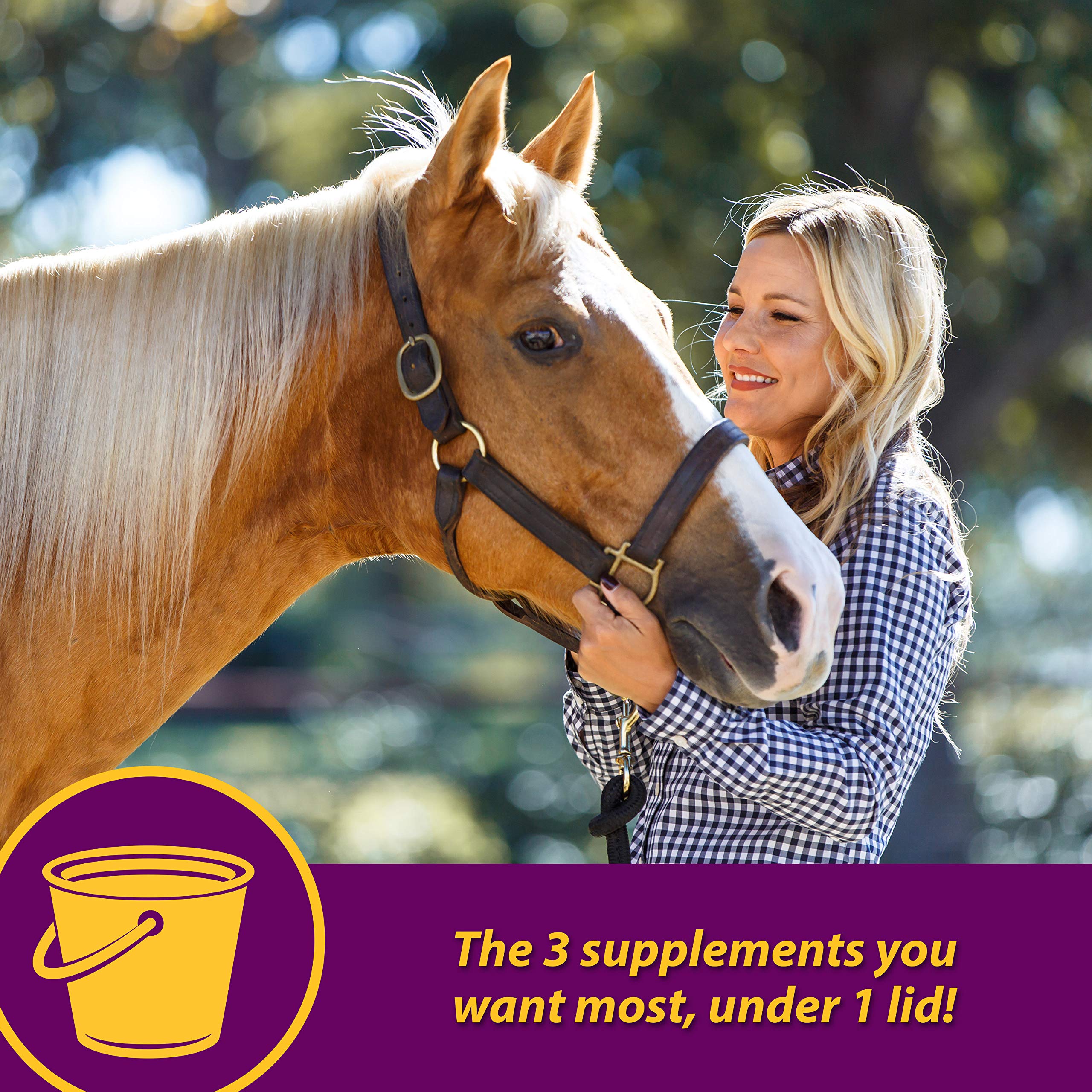 Horse Health Joint Combo Hoof & Coat, Convenient 3-in-1 Horse Joint Supplement Provides Complete Joint, Hoof and Coat Care, 3.75