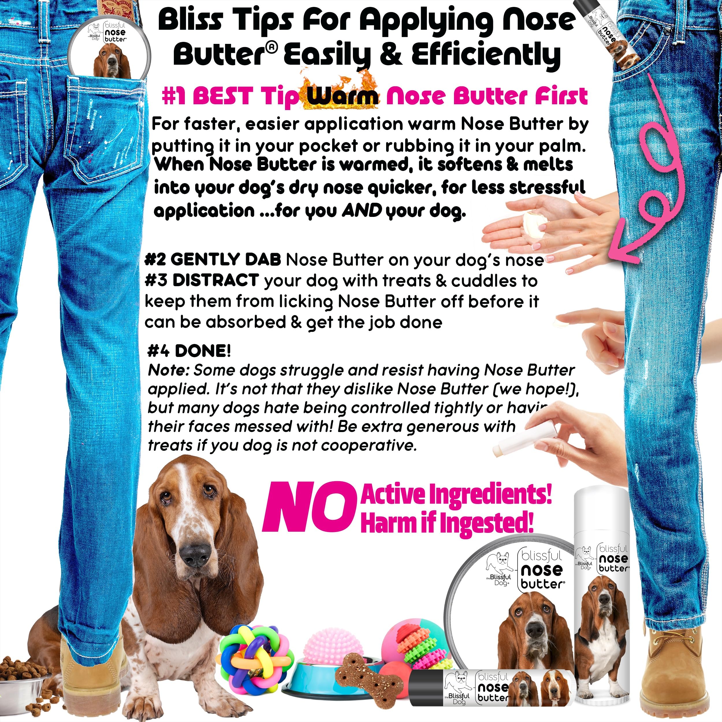 The Blissful Dog Basset Hound Nose Butter Tin, Versatile Dog Nose Balm for Dry Nose, Handcrafted Nose Moisturizer, Easy-to-Apply