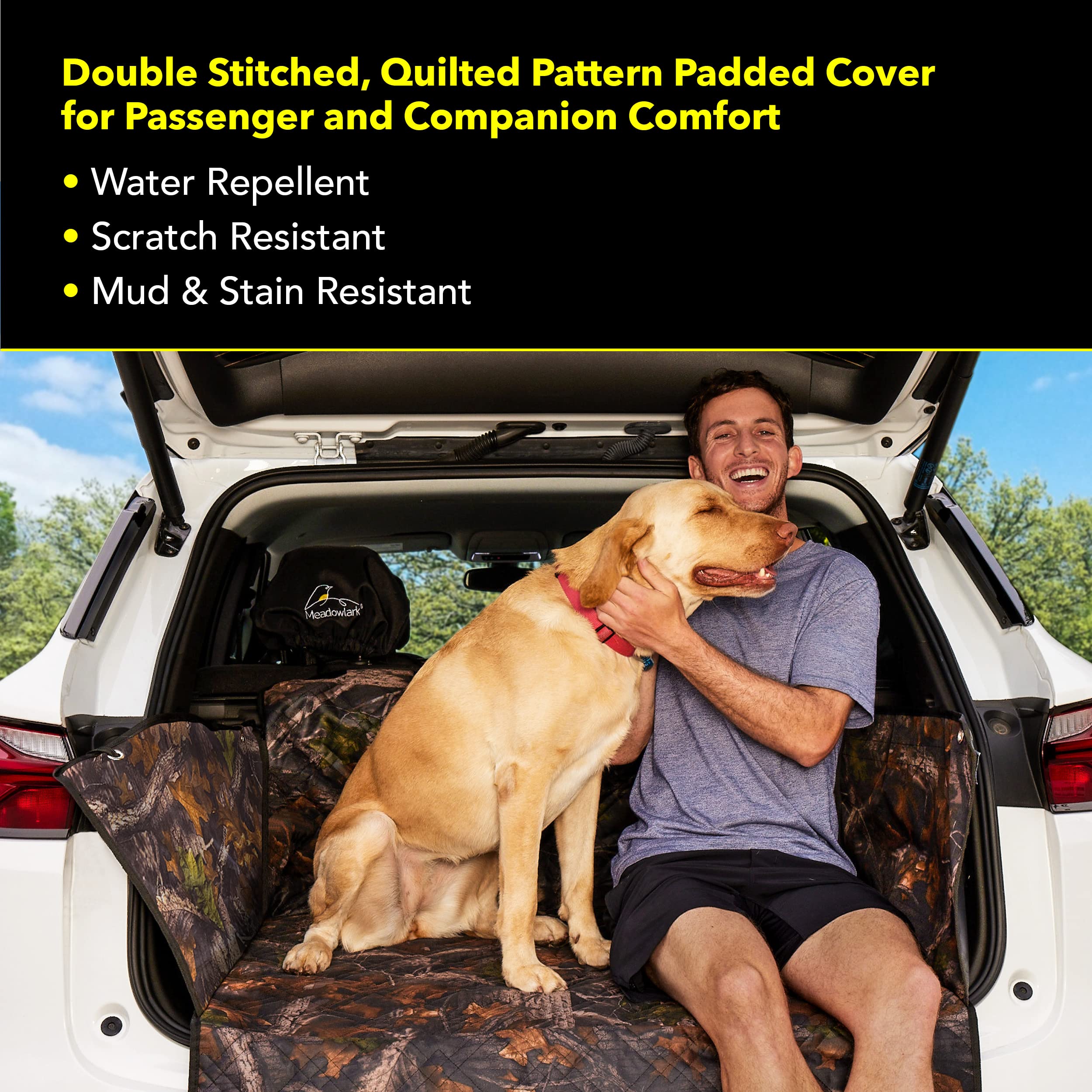 Meadowlark Premium Suv Cargo Liner For Dogs, Waterproof Pet Cargo Cover With Bumper Flap Protector, Durable Non-Slip, Universal