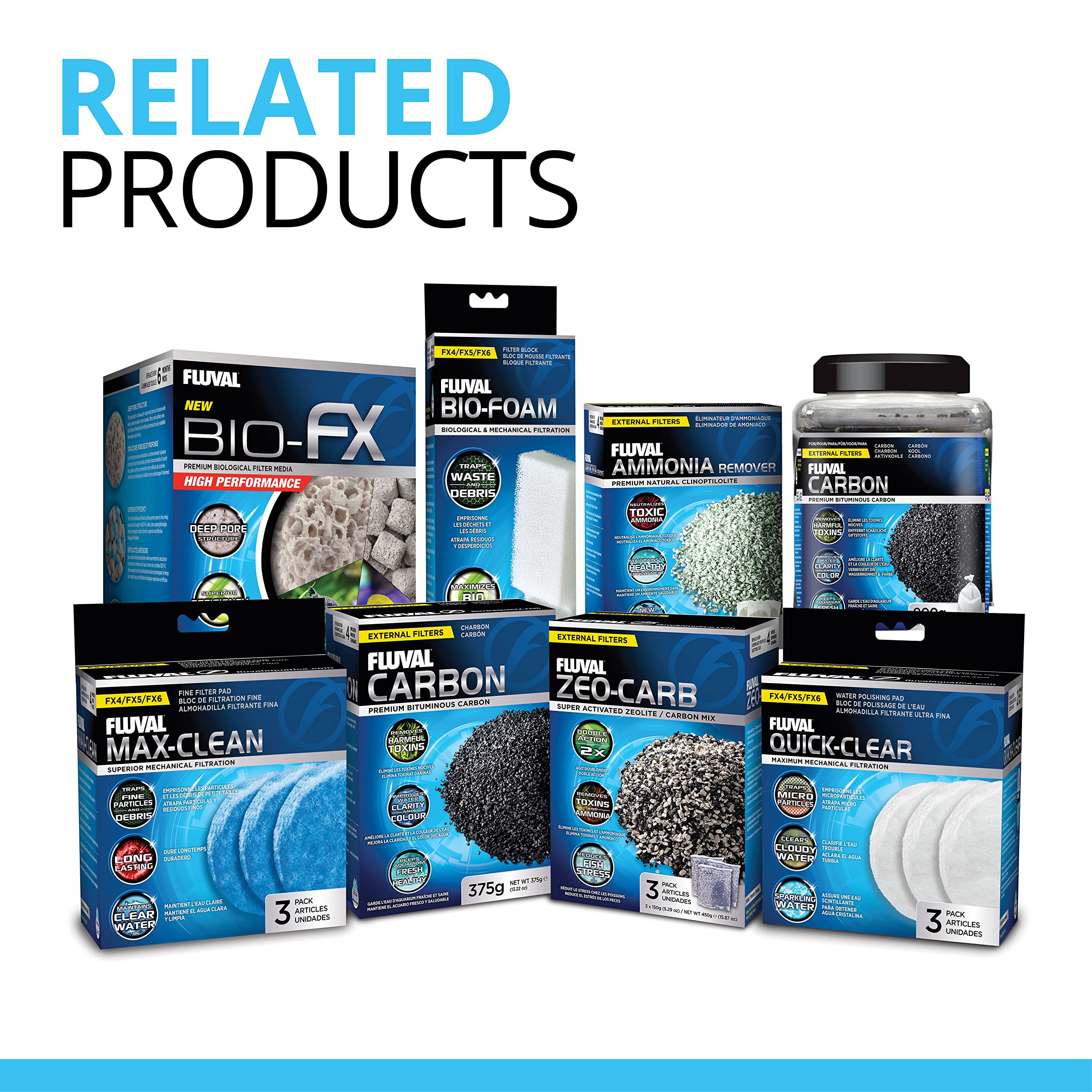 Fluval Fx4/Fx5/Fx6 Bio-Foam, Replacement Aquarium Filter Media, 2-Pack, A239