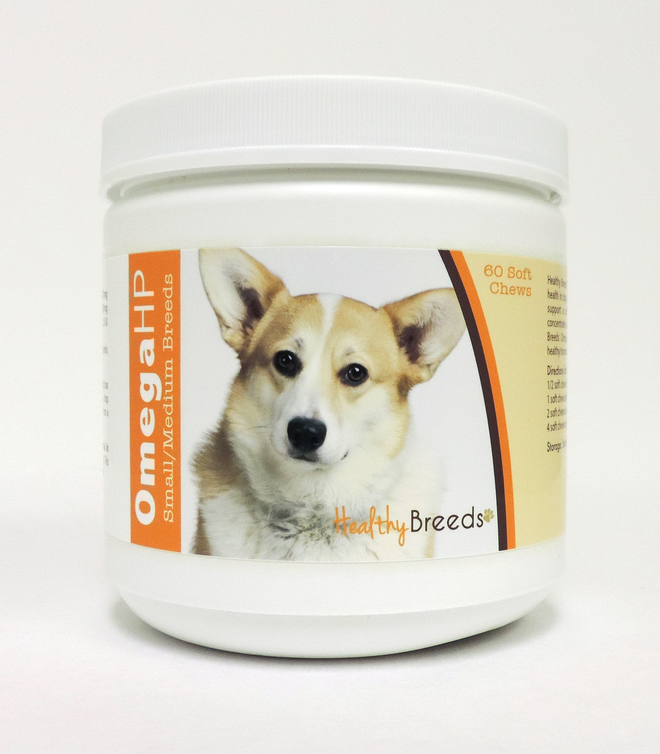 Healthy Breeds Cardigan Welsh Corgi Omega HP Fatty Acid Skin and Coat Support Soft Chews 60 Count