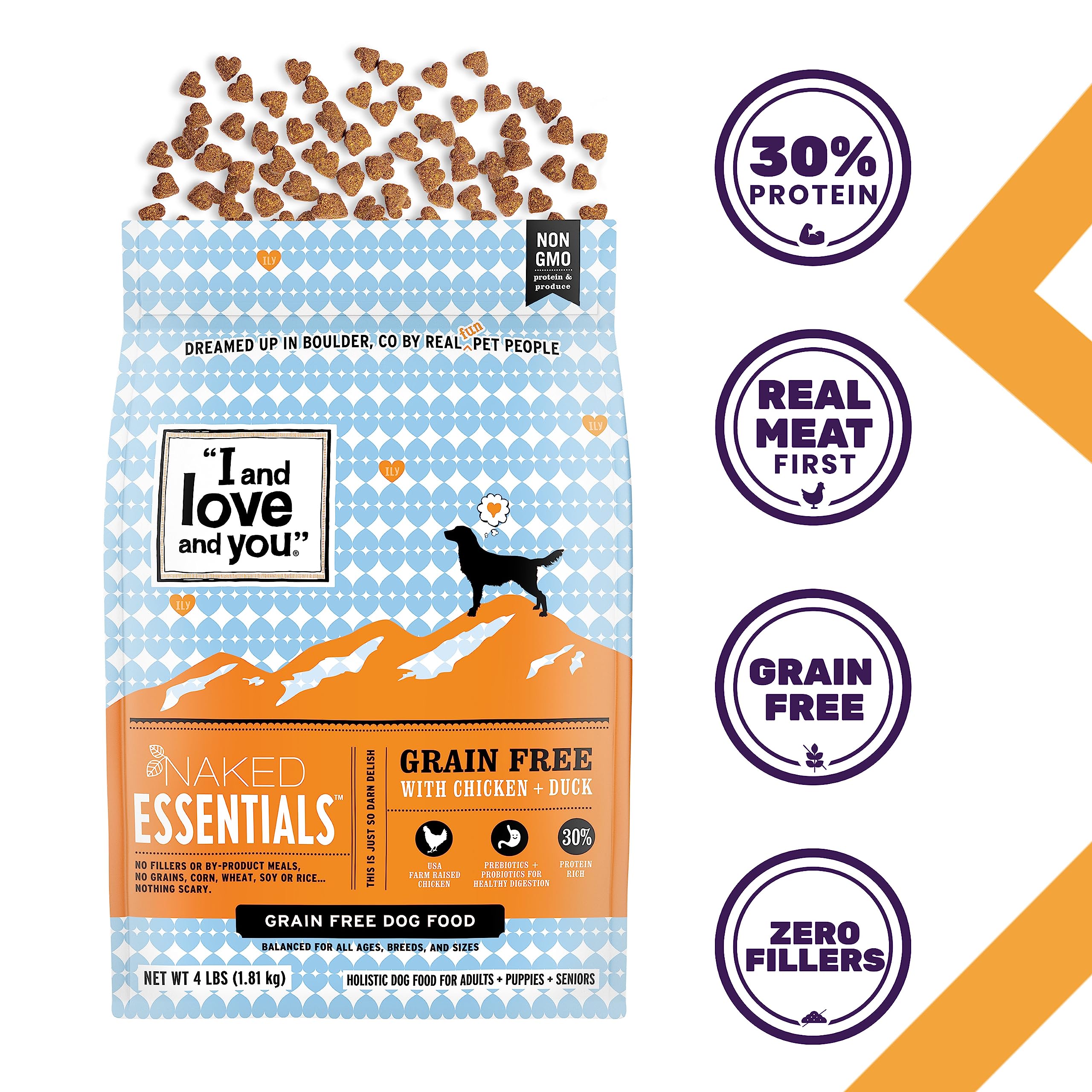 I And Love And You - Dog Kibble Chicken And Duck - Case of 4-4 LB (4x4 LB)