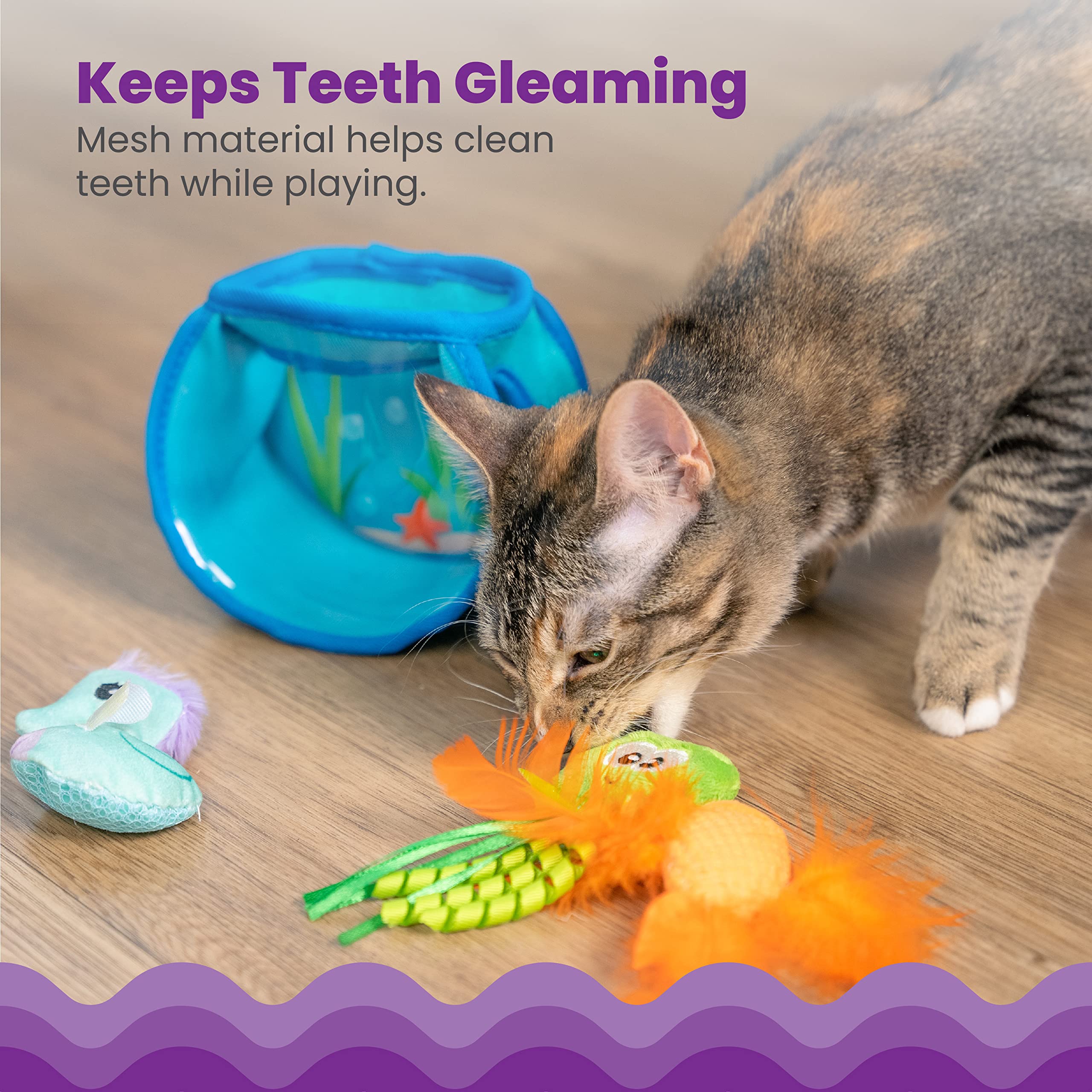 Catstages Hide & Seek Fish Bowl Interactive Cat Puzzle Toy