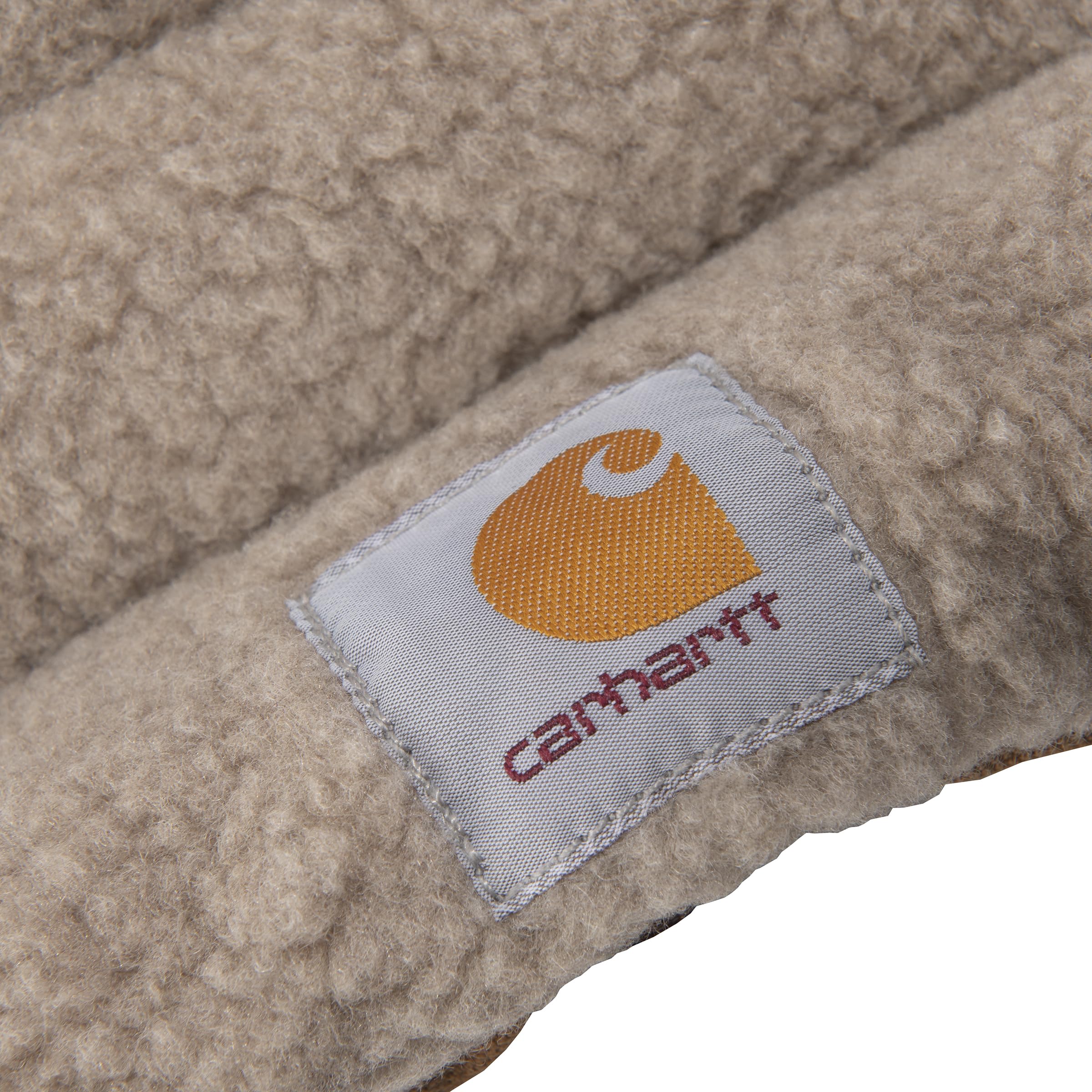 Carhartt Durable Firm Duck Sherpa Top Dog Napper Pad, Washable Duck Canvas Pads for Dogs, Sherpa Top Napper Pad (Carhartt Brown)