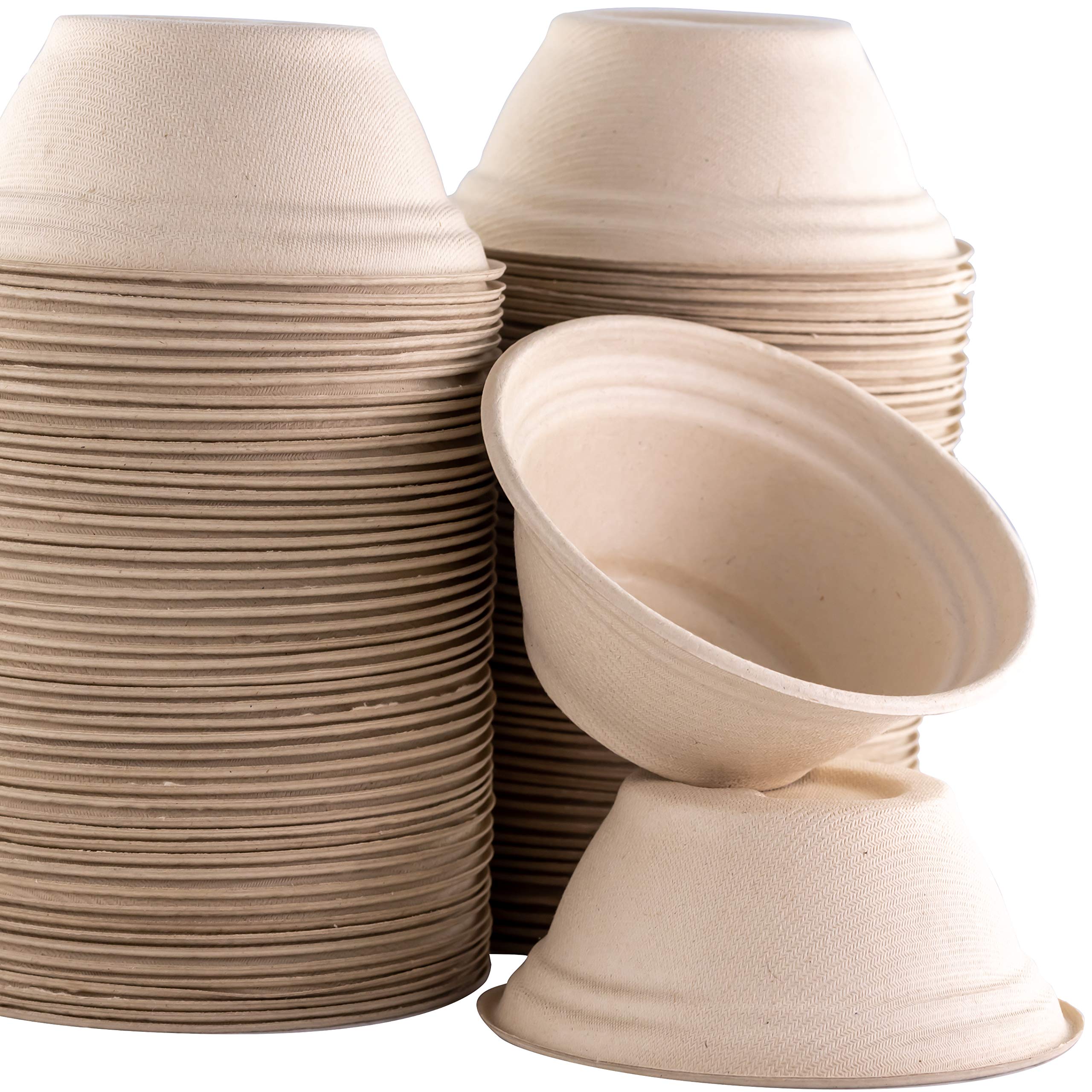 Vet-Grade, Biodegradable and Disposable Pet Bowls Bulk 50 Pk 8 Oz/1 Cup. Safe, Non-Toxic Food and Water Dishes for Puppies, Smal