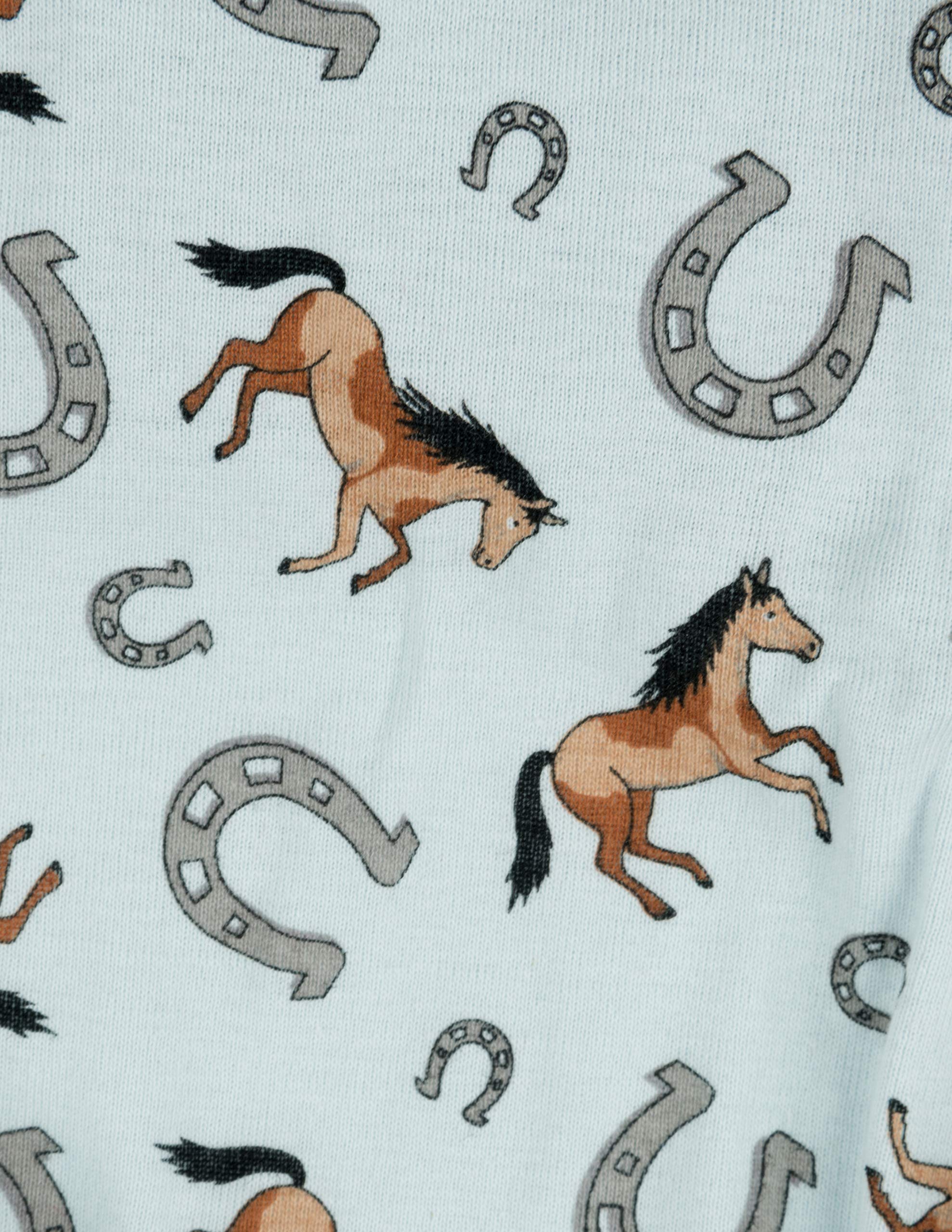 Leveret Matching Dog Pajamas Christmas Pjs 100% Cotton Horse Blue Size X-Small