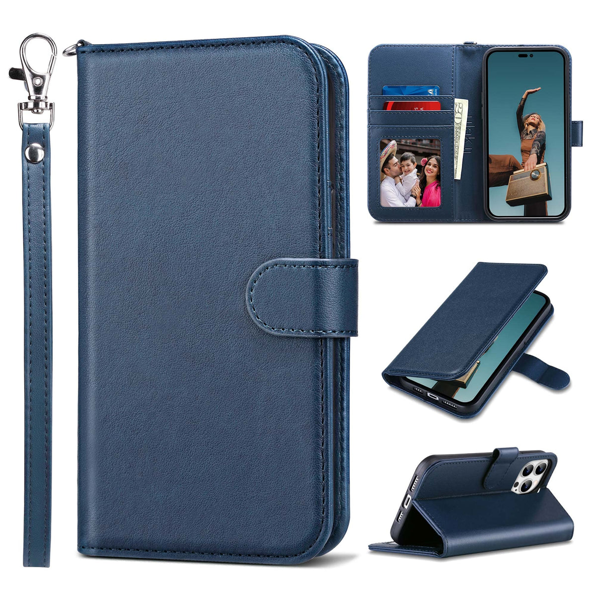 Ulak Compatible With Iphone 14 Pro Max Wallet Case For Women With Credit Card Holders, Designed Flip Pu Leather Kickstand Shockp