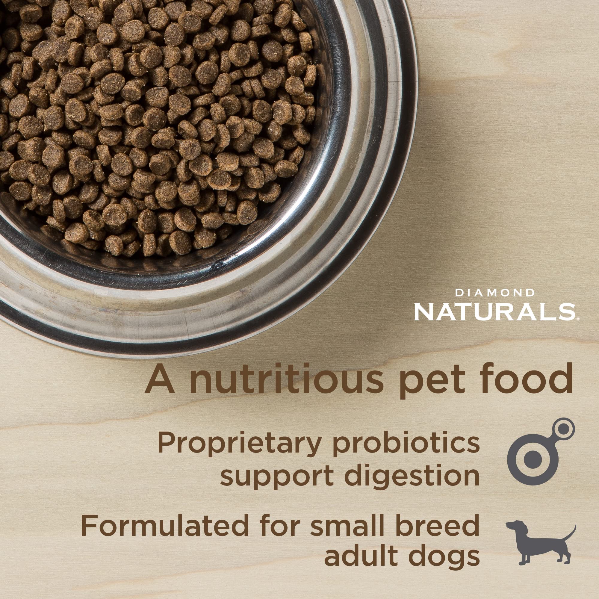 Diamond Naturals Small Breed Dog Real Lamb Recipe Premium Dry Dog food, 18 lb
