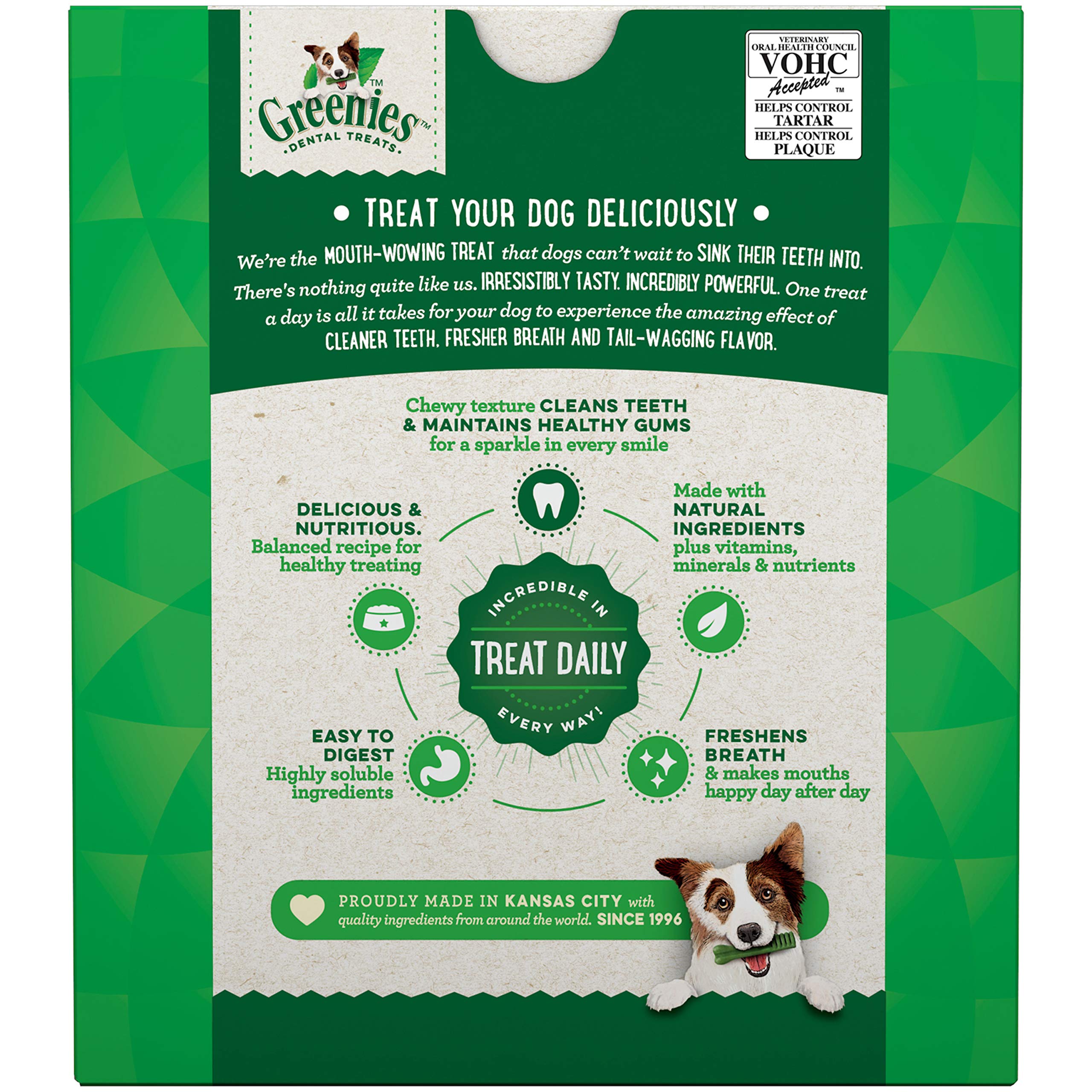 GREENIES Dental Chews Petite Treats for Dogs - TREAT-PAK Package 27 oz. 45 Treats