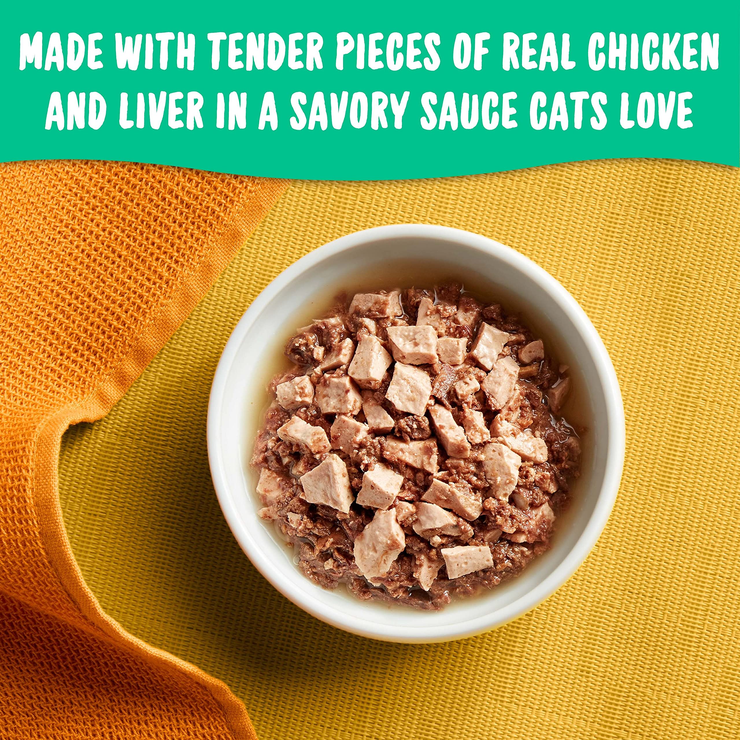 Meow Mix Tenders in Sauce Wet Cat Food, Chicken & Liver, 2.75 Ounce Cup (Pack of 12)