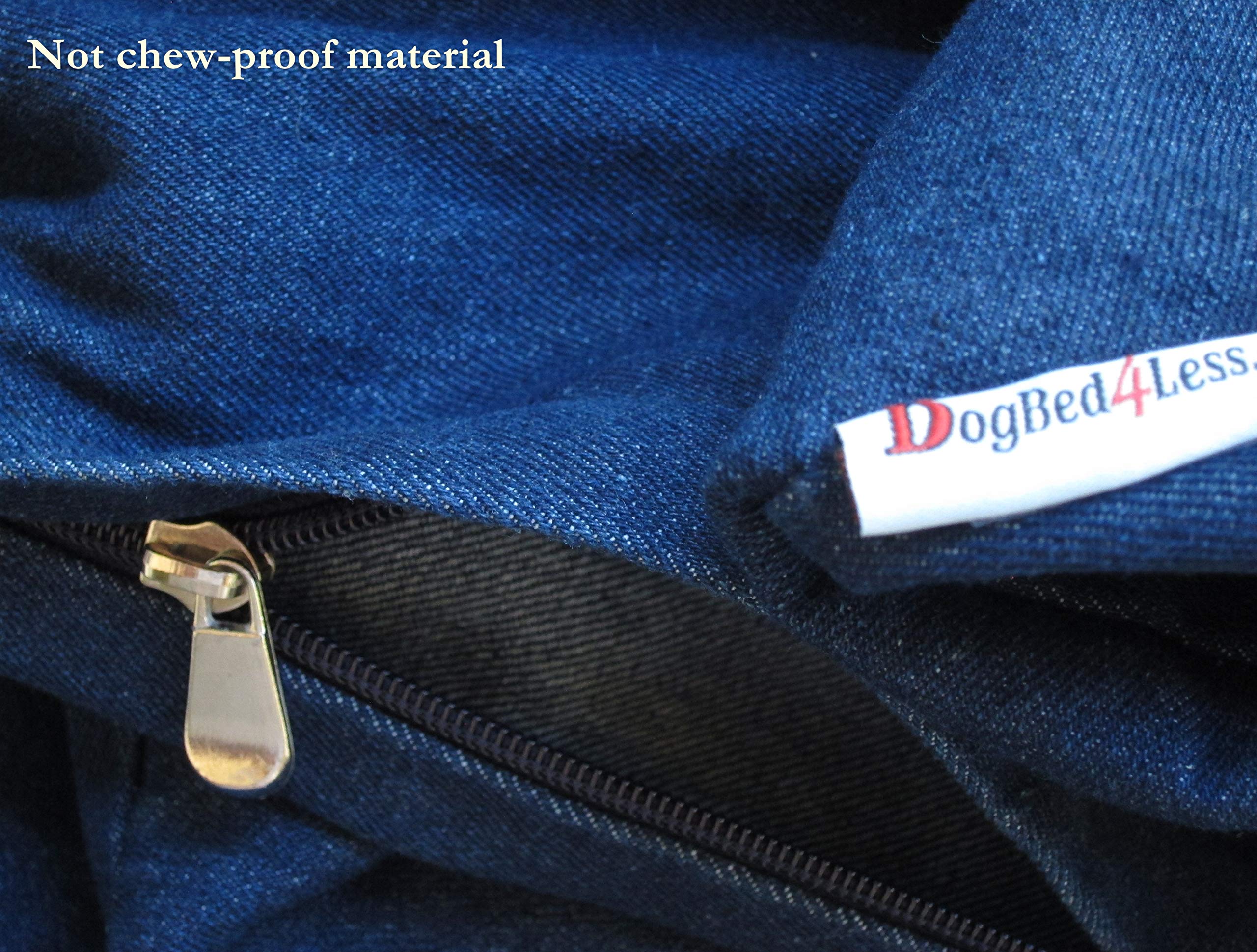 Dogbed4Less Extra Large Orthopedic Memory Foam Dog Bed For Large Dogs With Durable Waterproof Internal Case, Removable Washable Denim Cover And Bonus Pet Bed Cover, 47X29X4 Fits 48X30 Dog Crate, Blue