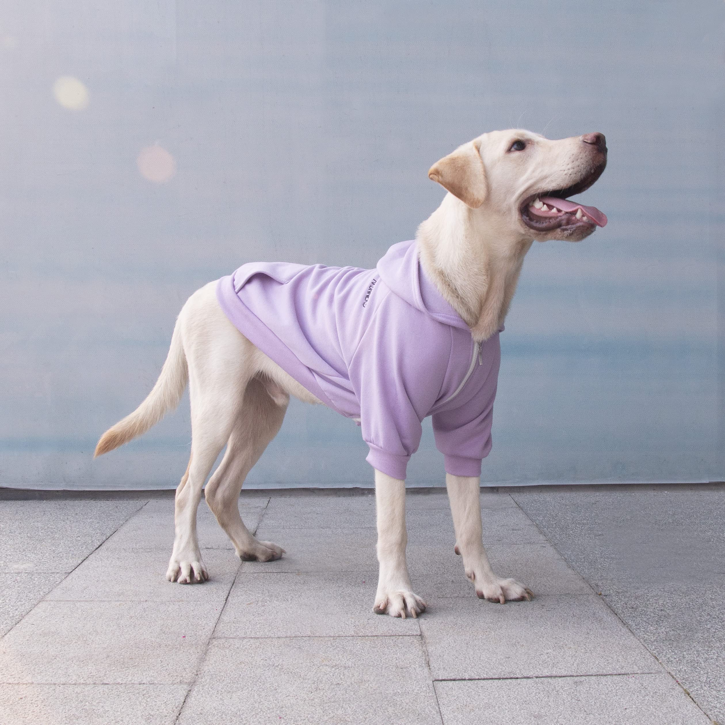 Arunners Extra Large Dog Clothes Hoodies Zip Up Sweaters For Big Dogs Labrador German Shepherd Purple 3Xl