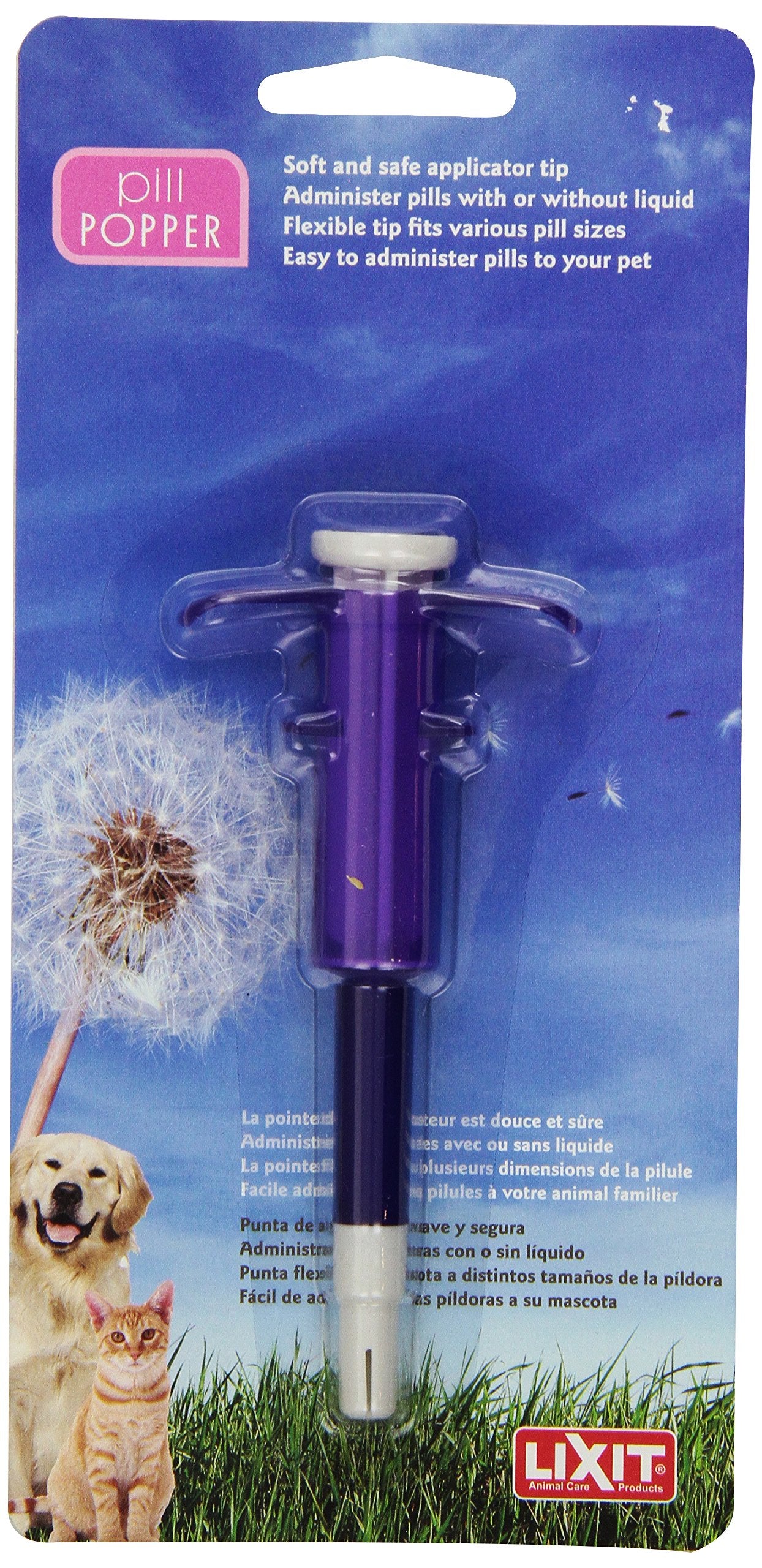 Lixit Safe Soft Tip Pill Administer Tool For Cats, Dogs And Other Pets That Require Medication. (Pack Of 1)