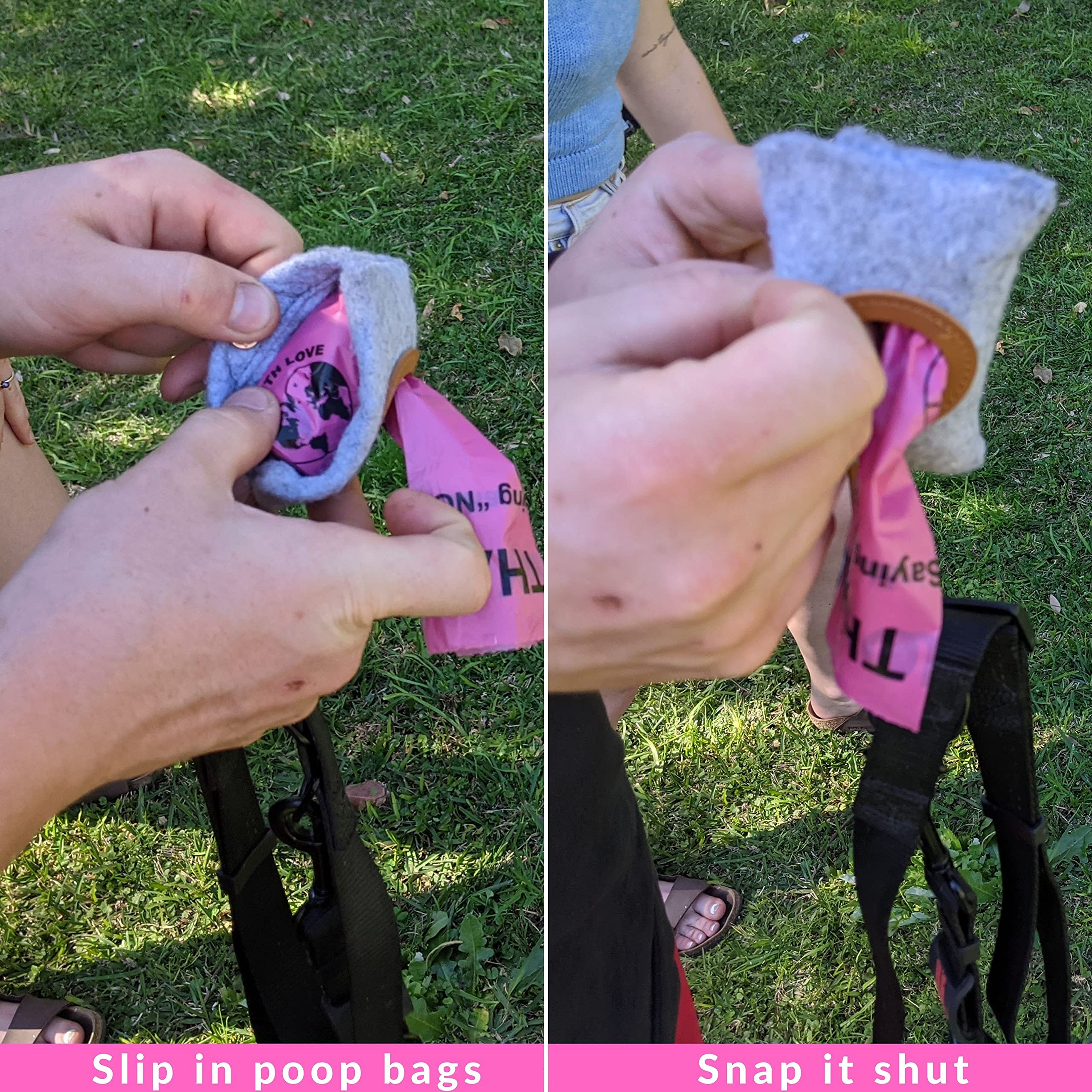 Dog Poop Bag Dispenser With One Free Roll Of Biodegradable Compostable Dog Poop Bags - Eco-Friendly, Waterproof, & Durable Dog P