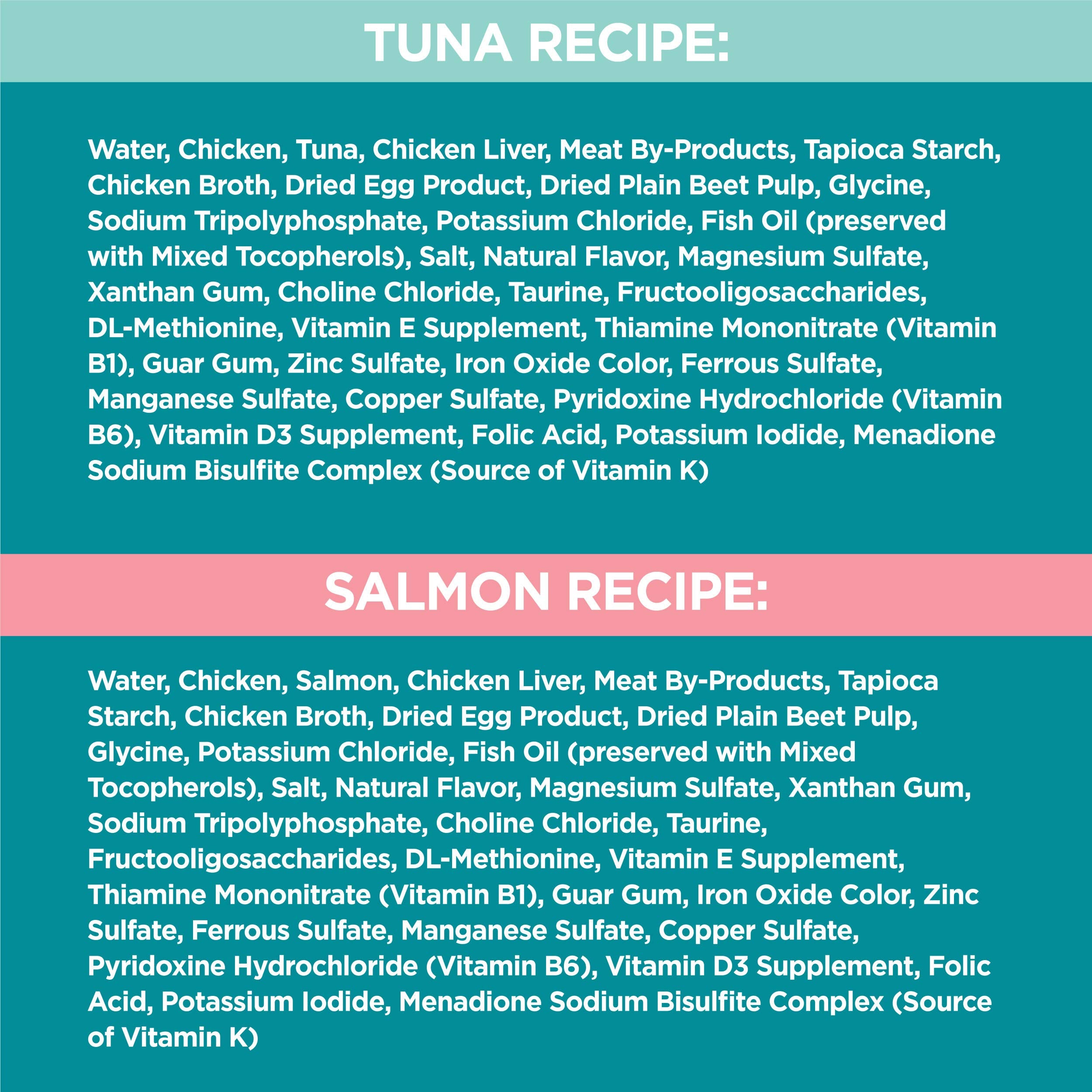 Iams Perfect Portions Indoor Adult Grain Free Wet Cat Food Pate Variety Pack, Salmon and Tuna Recipes, 2.6 oz. Easy Peel Twin-Pa