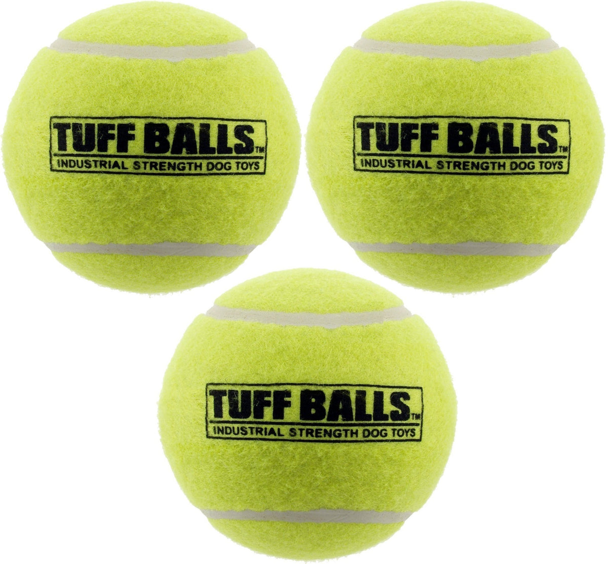 Petsport Usa 4' Giant Tuff Balls For Large Dogs [Pet Safe Non-Toxic Industrial Strength Tennis Balls For Exercise, Play Time & Dog Training](3 Pack)