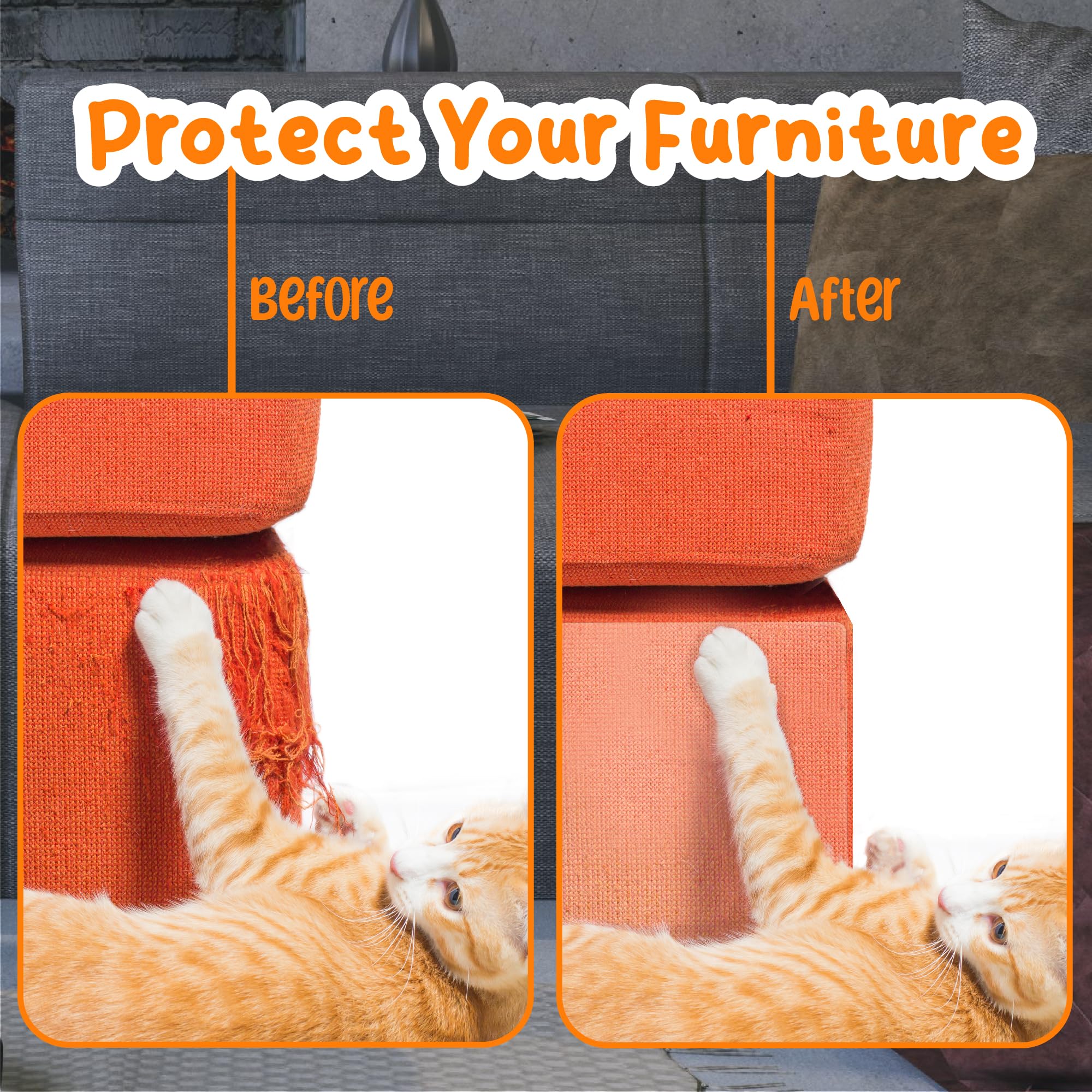 Thlhkd Cat Scratch Furniture Protector: 16Pcs Double Side Tape Couch Anti-Scratch Deterrent, Indoor Clear Sofa Protectors For Pe