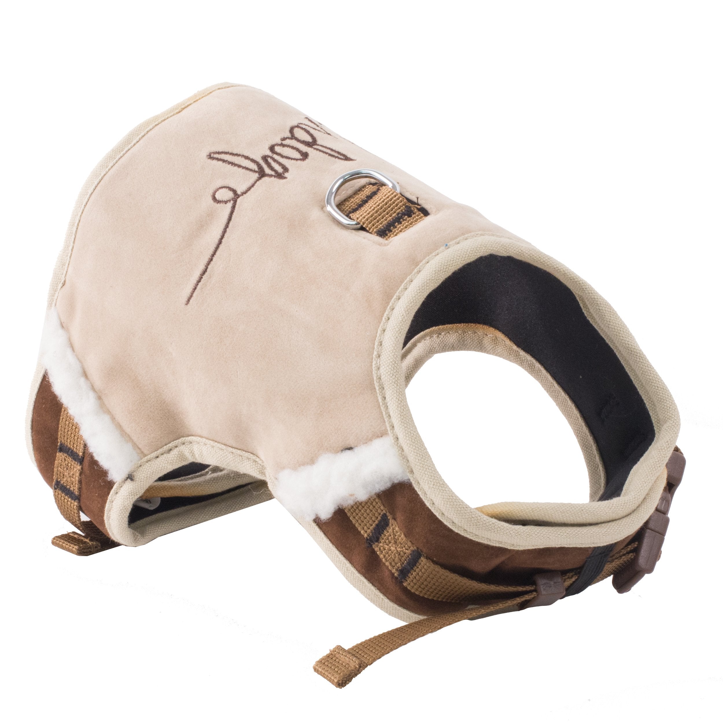 TOUCHDOG Tough-Boutique Adjustable Fashion Designer Pet Dog Harness and Leash Combination, Large, Light Sand Brown