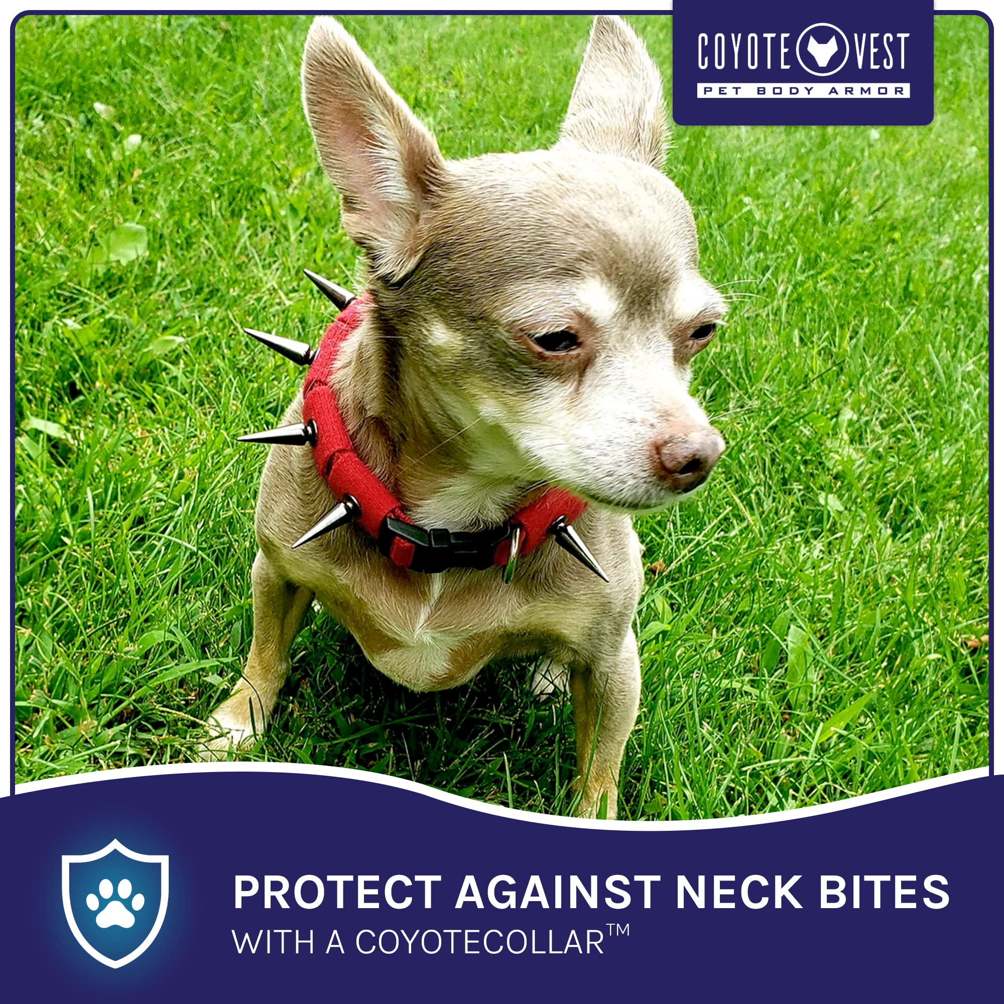 Coyotecollar Spiked Dog Collar - Red Small Spike Collar For Dogs, Adjustable Spiked Collar, Studded Dog Spike Collar, And Coyote