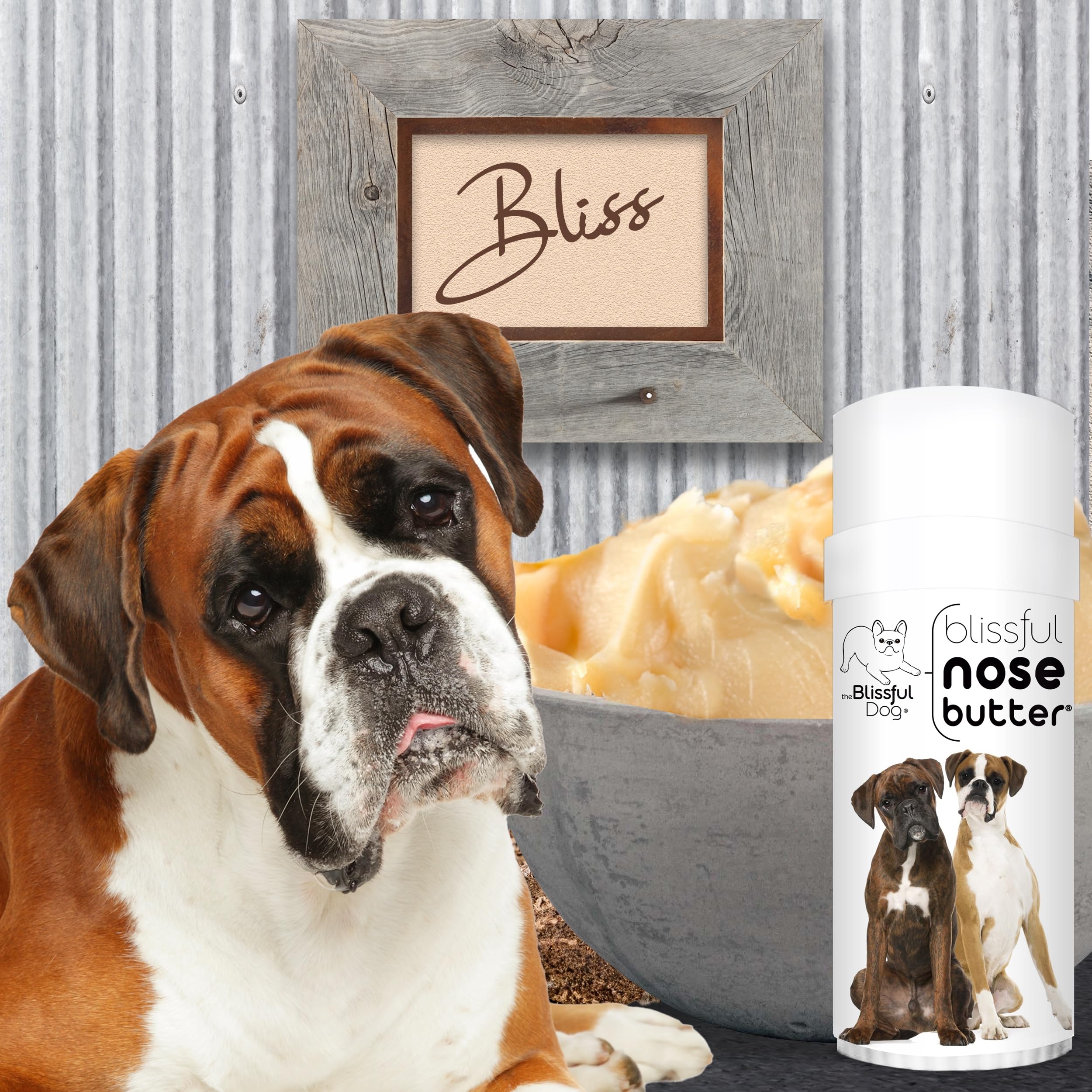The Blissful Dog Boxer Duo Nose Butter, Versatile Dog Nose Balm for Dry Nose, Handcrafted Nose Moisturizer, Easy-to-Apply Dog Es