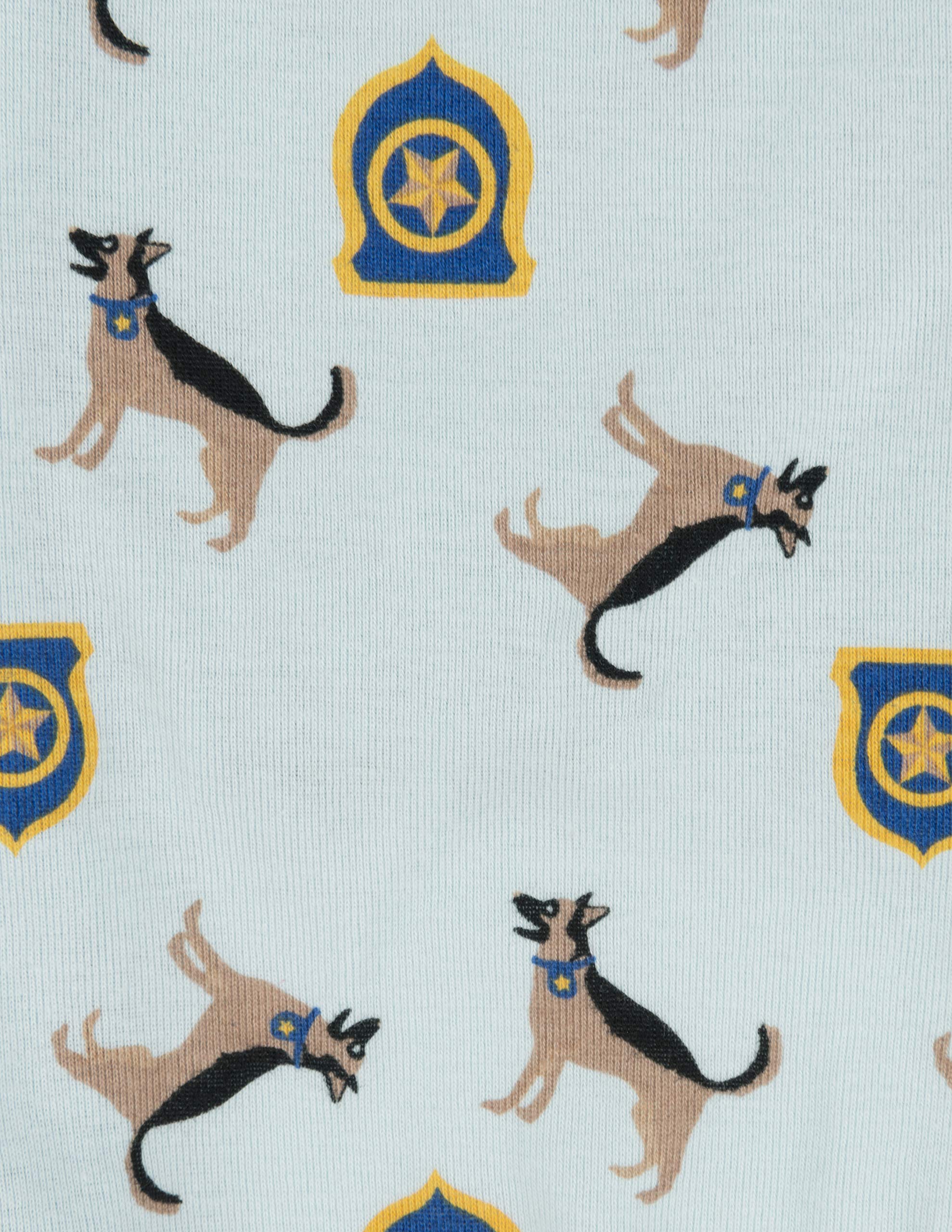Leveret Matching Dog Pajamas Christmas Pjs 100% Cotton Police Dog Size X-Small
