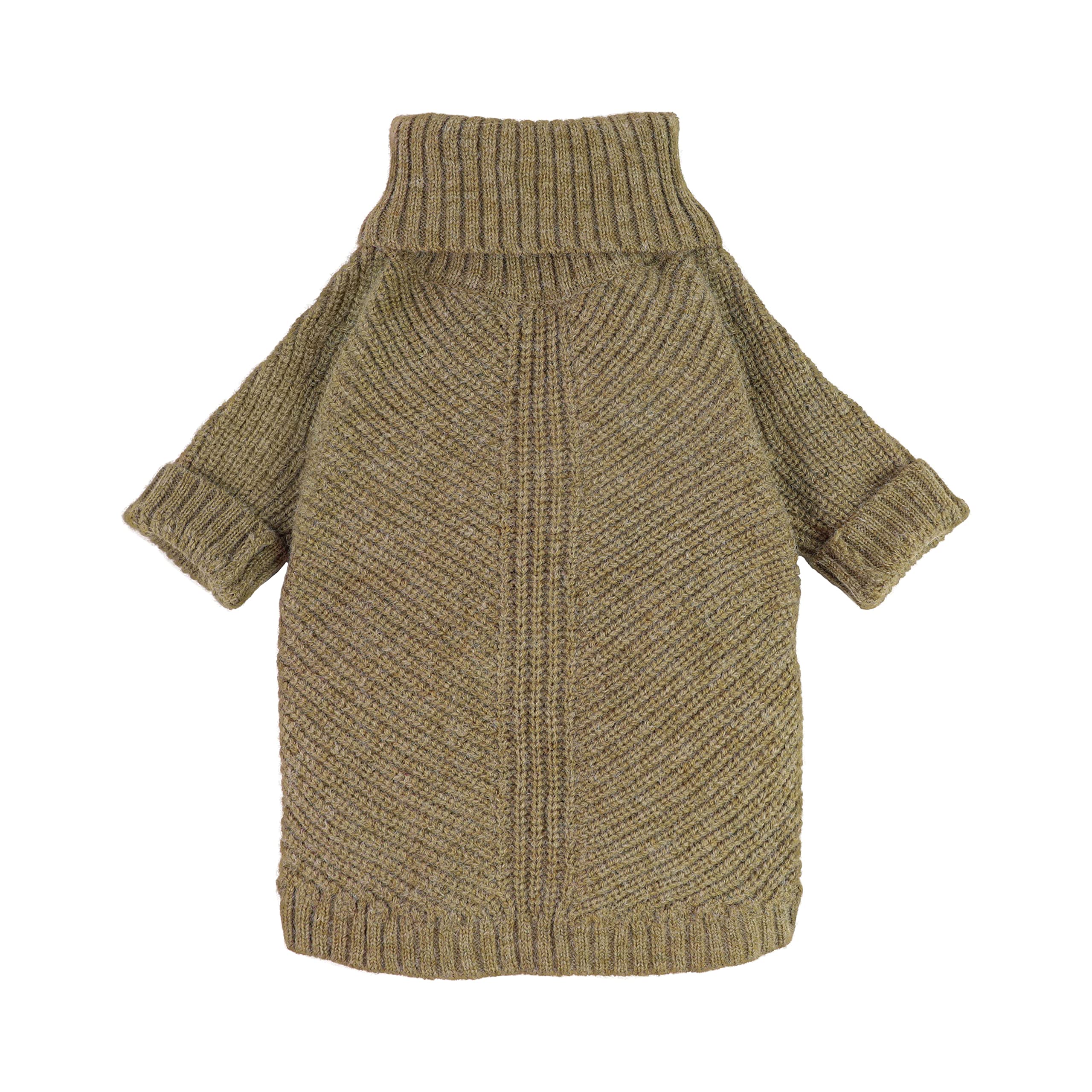 Fitwarm Thermal Knitted Dog Sweater Doggy Winter Coat Pet Clothes Doggie Turtleneck Jacket Puppy Outfits Cat Sweatsuit Sage Green Xx-Large